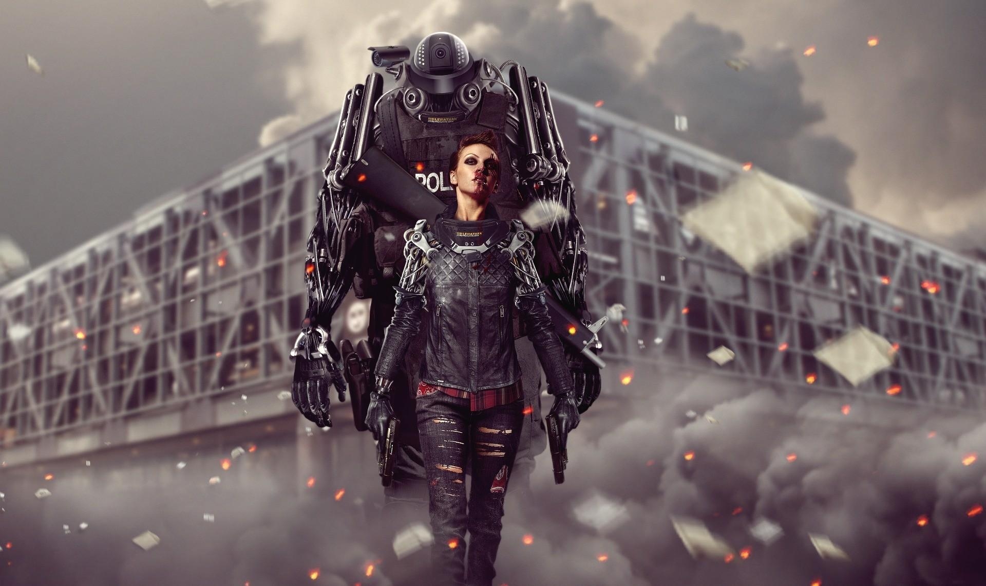1920x108020194 Girl Robot Police 1920x108020194 Resolution Wallpaper 