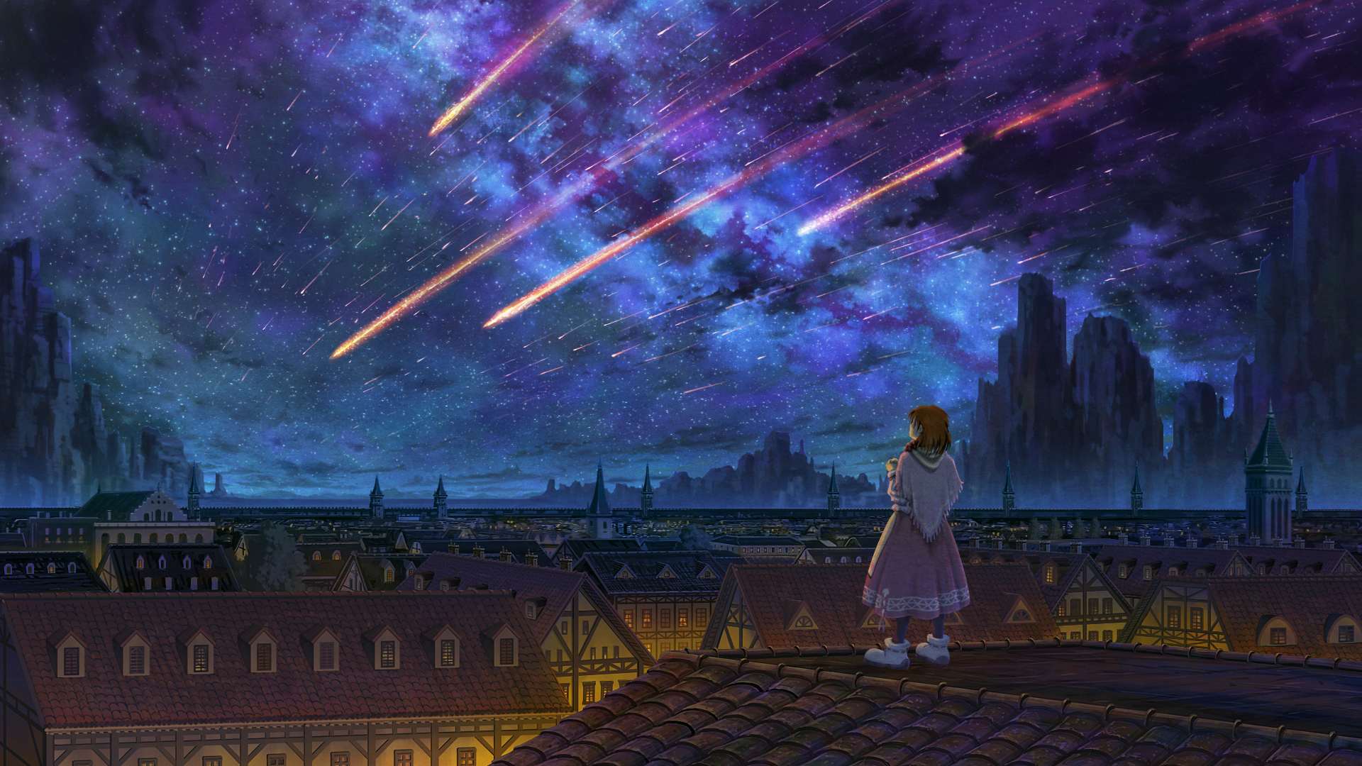 Anime night sky wallpaper by Rafi18169  Download on ZEDGE  029d