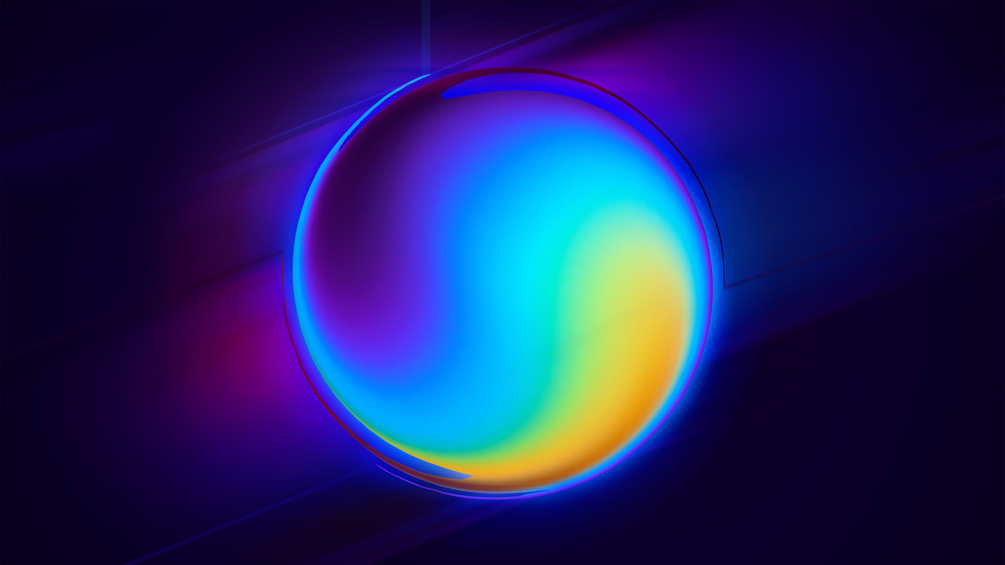 2048x1152 Glowing Sphere Digital Art 2048x1152 Resolution Wallpaper, HD