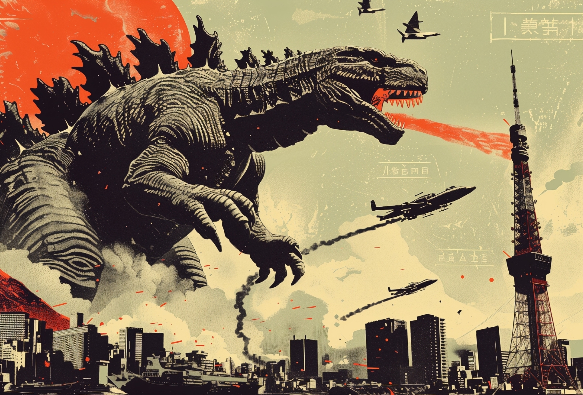 1937x1313 Resolution Godzilla Aesthetic Art 1937x1313 Resolution ...