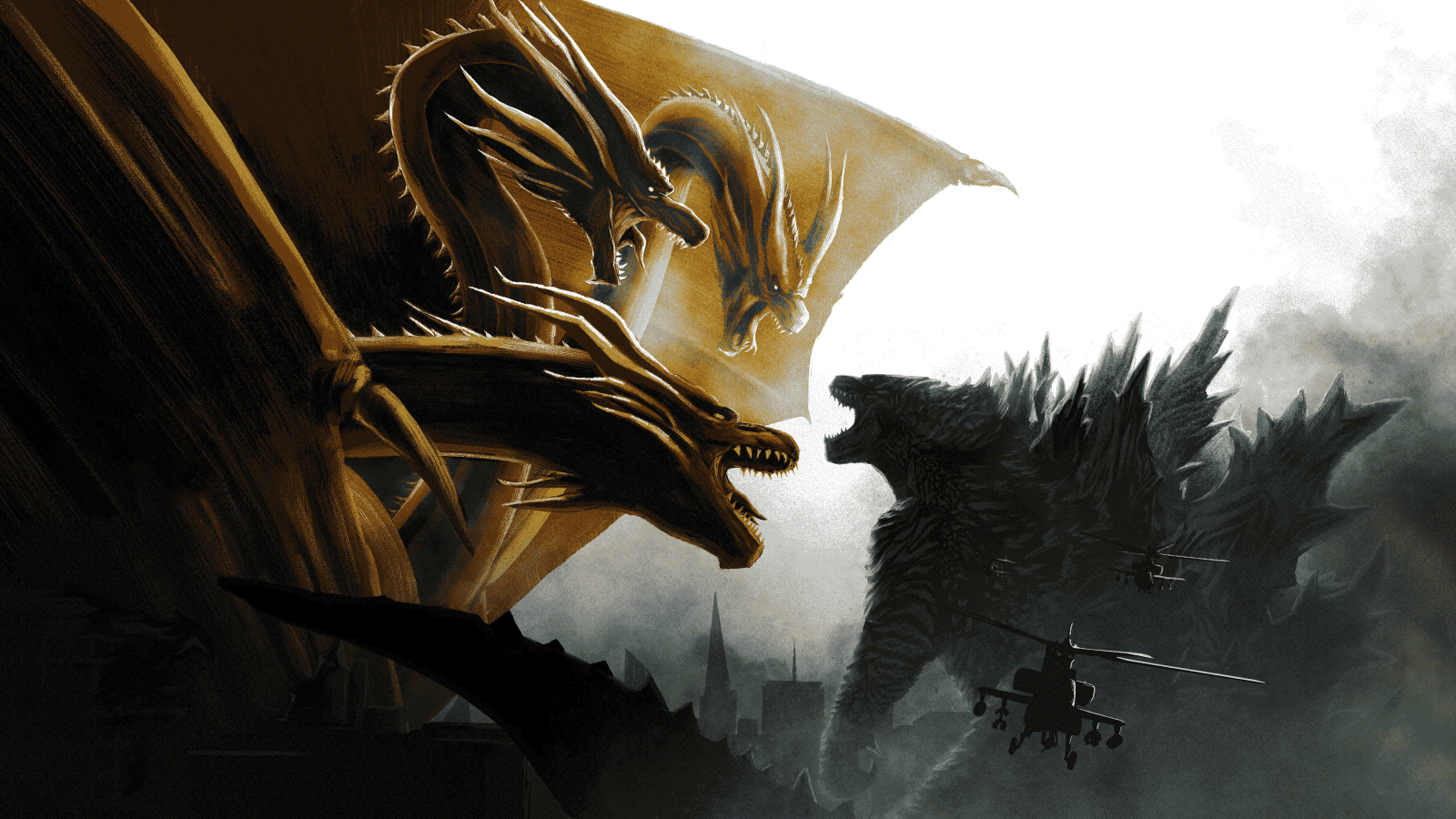 1600x900 Godzilla vs King Ghidorah In Godzilla King of the Monsters  1600x900 Resolution Wallpaper, HD Movies 4K Wallpapers, Images, Photos and  Background - Wallpapers Den