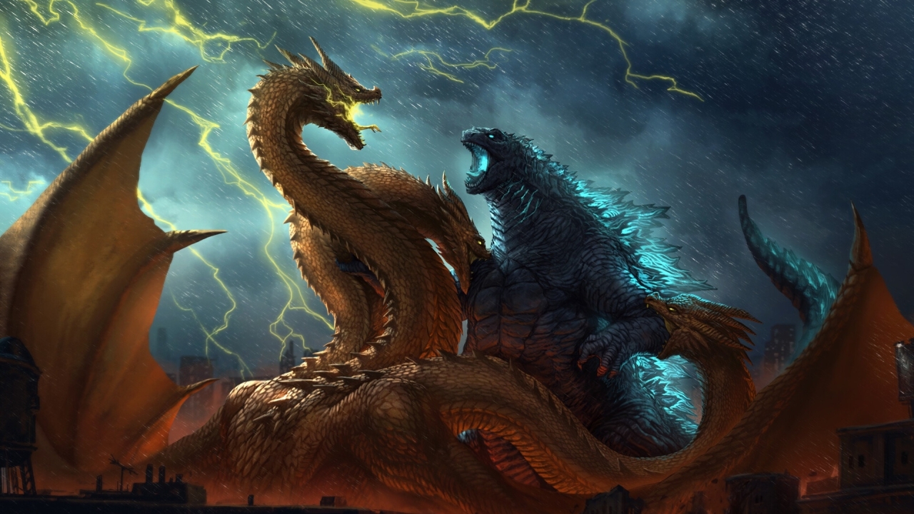 1280x720 Godzilla vs King Ghidorah King of the Monsters ...