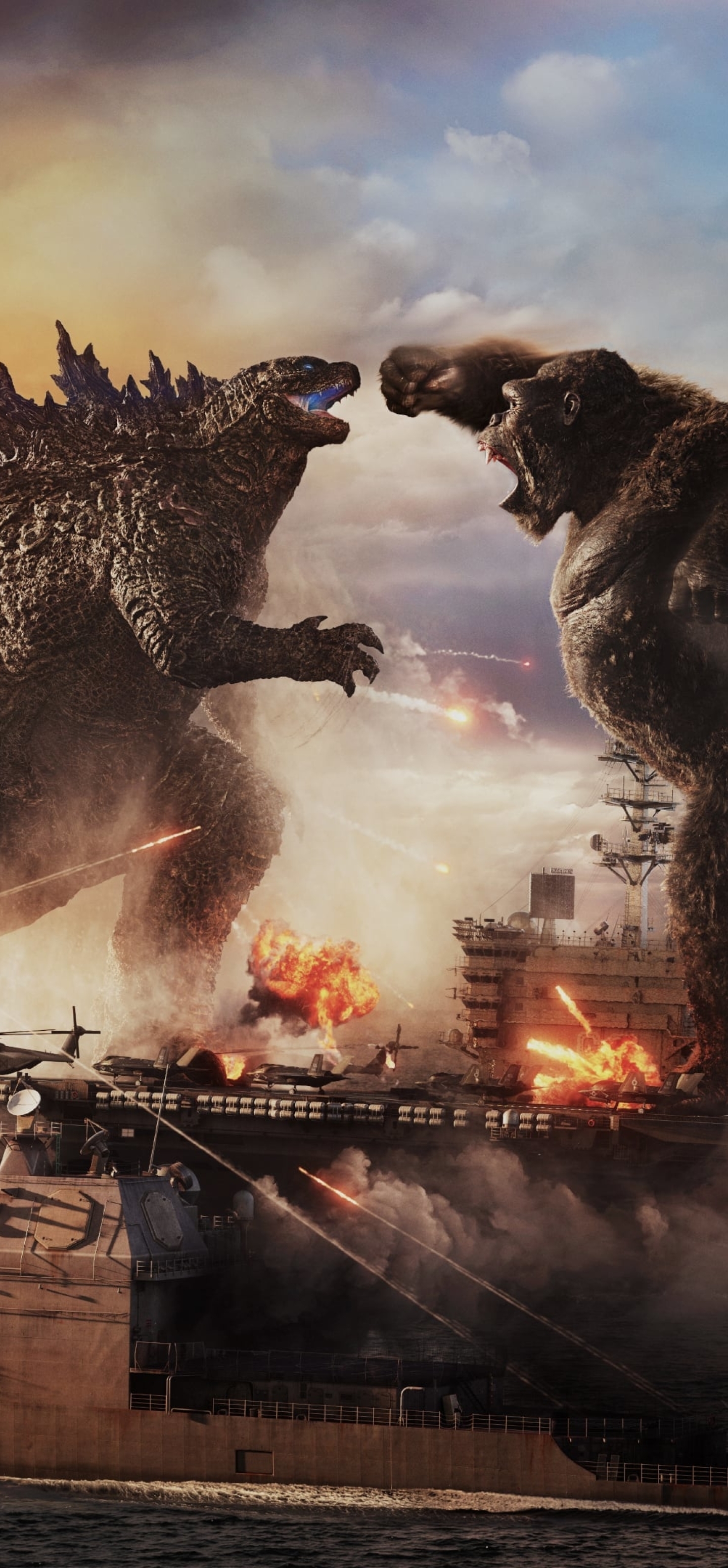 1440x3100 Godzilla vs King Kong 4K Fight 1440x3100 Resolution Wallpaper