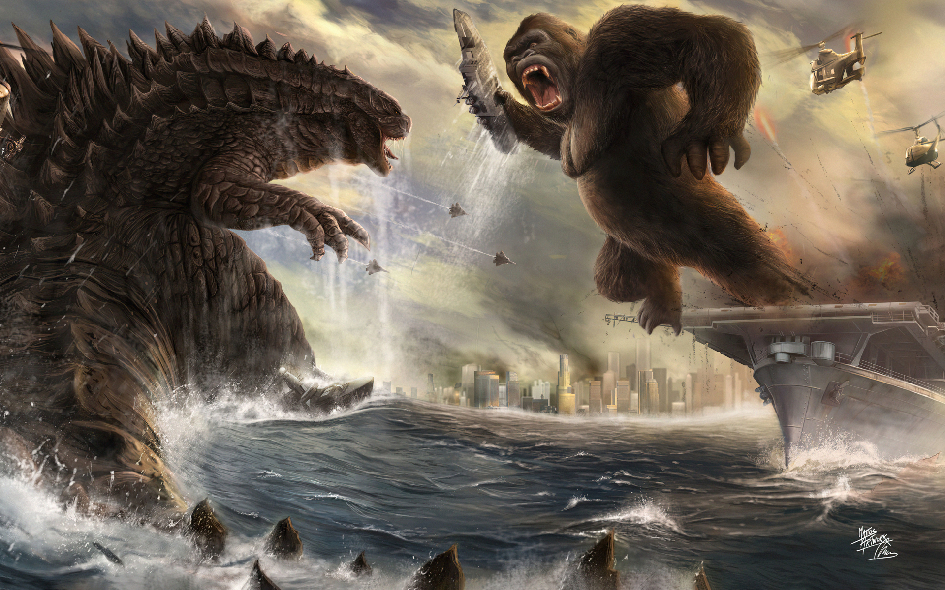 1920x1200 Godzilla Vs Kong New 2021 1200p Wallpaper Hd Movies 4k Wallpapers Images Photos And Background Wallpapers Den