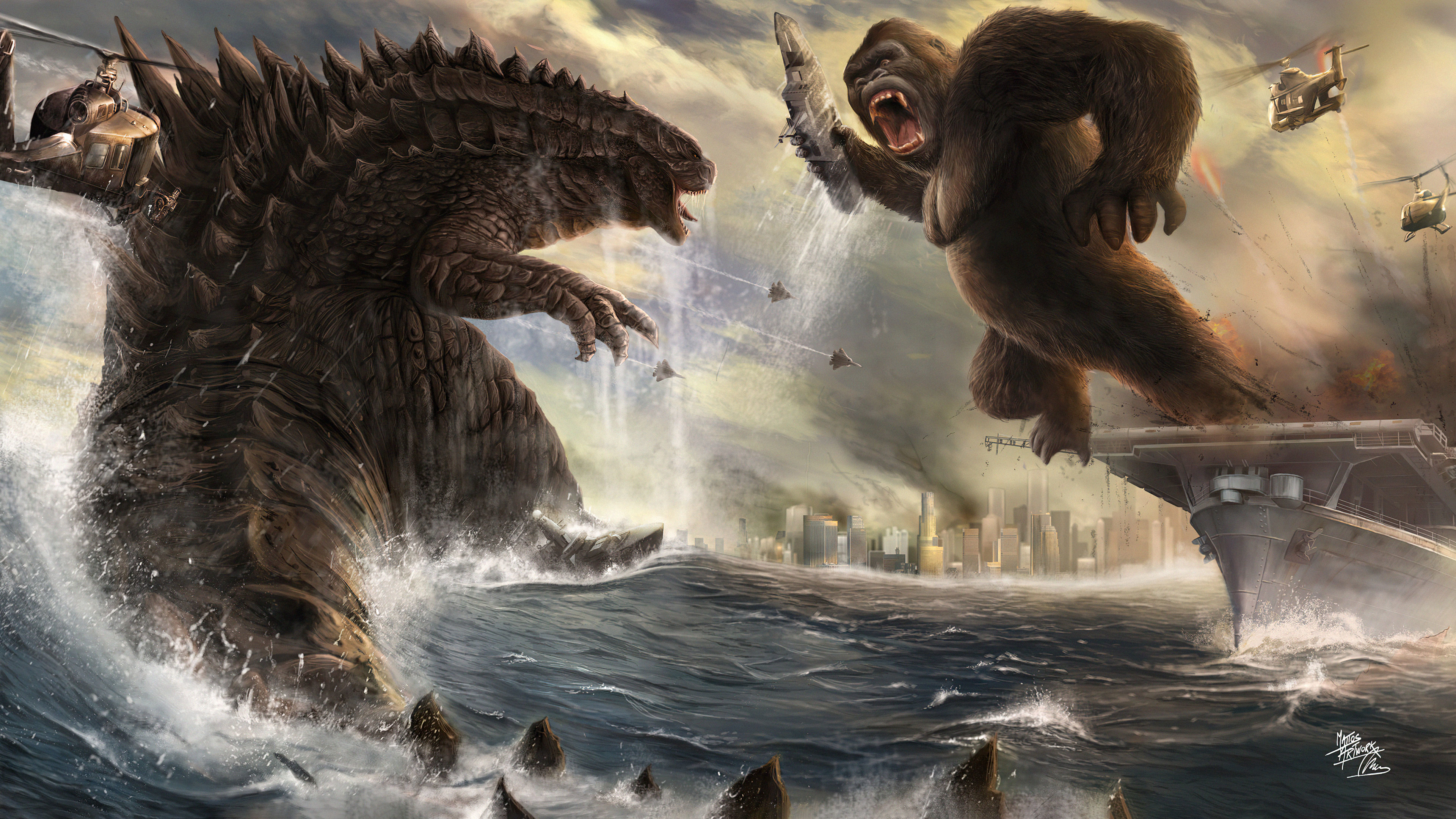Godzilla Vs Kong Wallpapers - Top Best Godzilla Vs Kong Movie Backgrounds