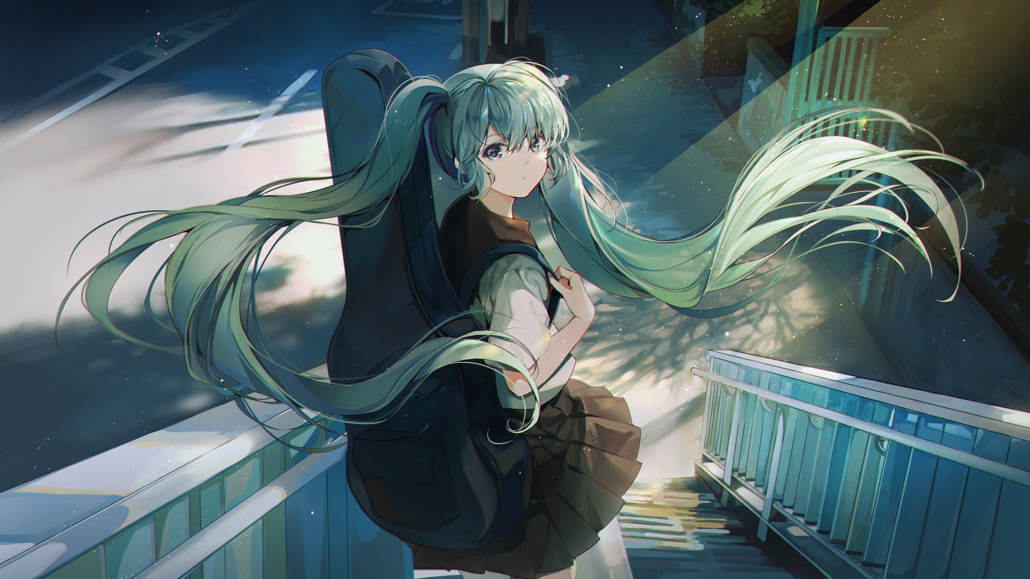 Green hair Hatsune Miku Vocaloid Wallpaper, HD Anime 4K Wallpapers, Images,  Photos and Background - Wallpapers Den