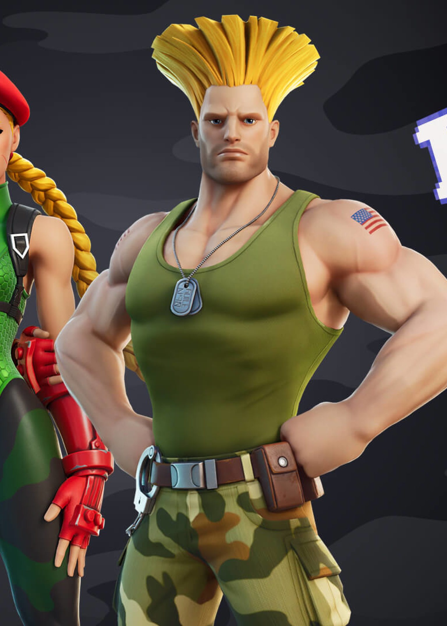 1536x2152 Resolution Guile And Cammy Fortnite Chapter 2 Street Fighter