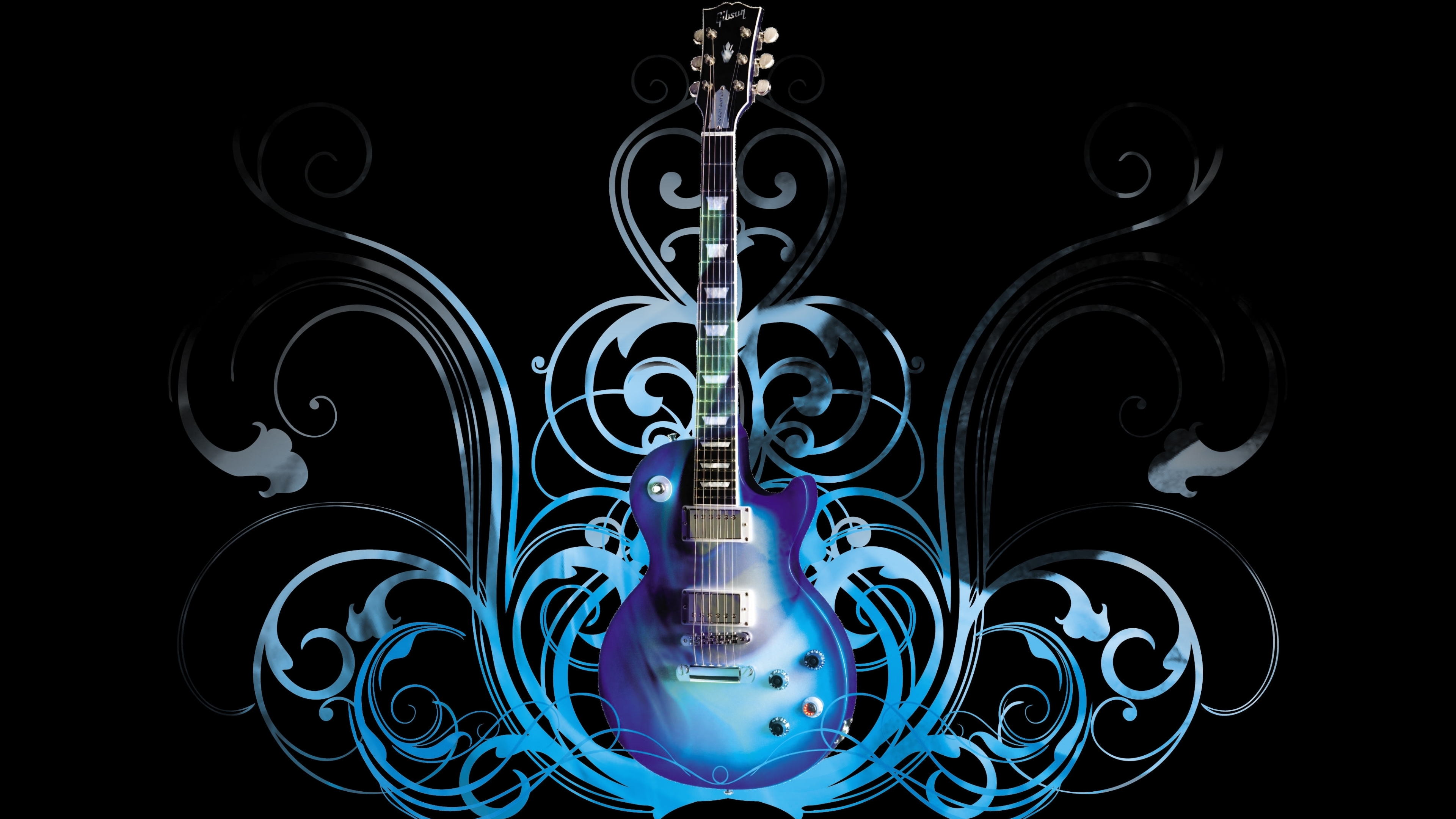 3840x2160 guitar, blue, pattern 4K Wallpaper, HD Vector 4K Wallpapers,  Images, Photos and Background - Wallpapers Den