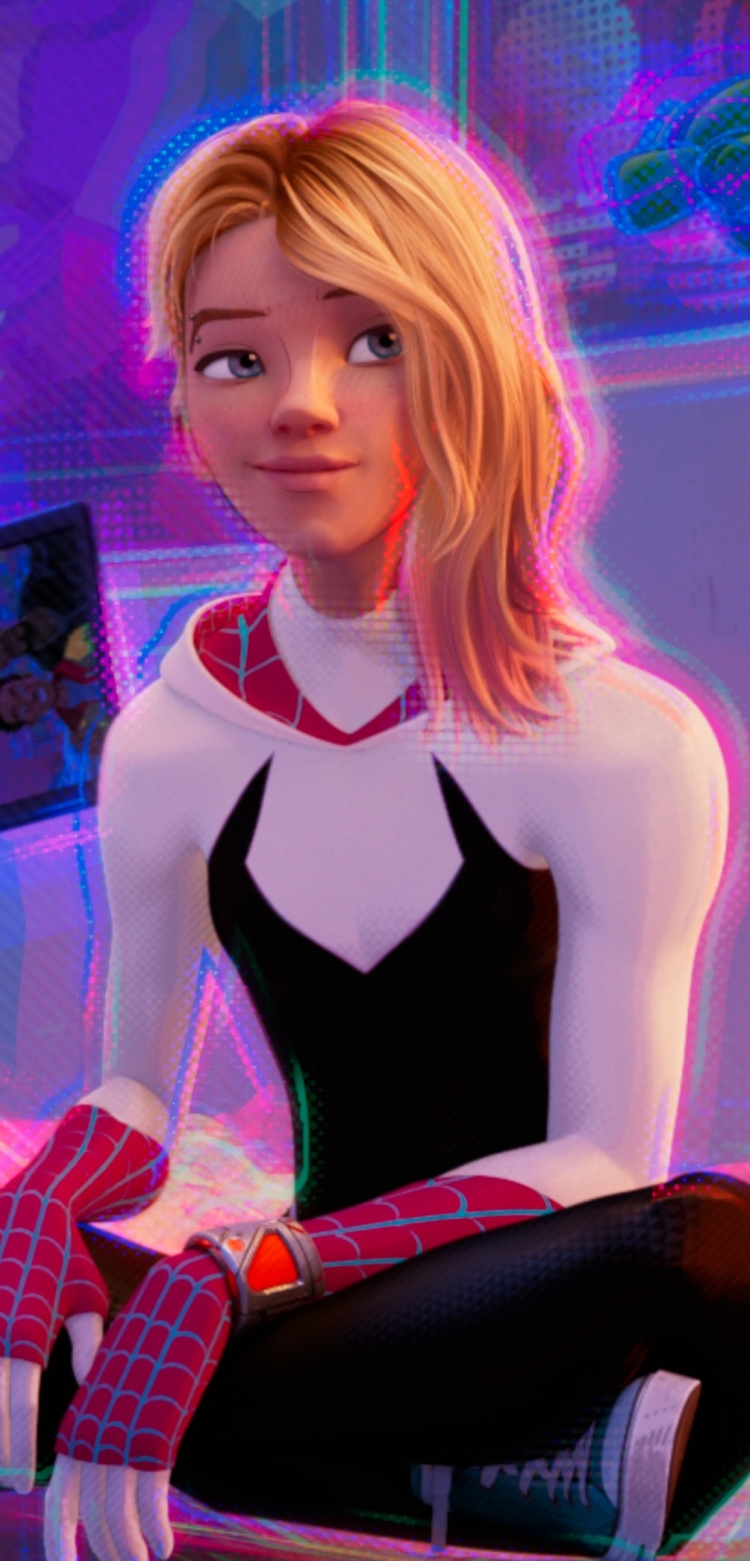 1080x2246 Resolution Gwen Stacy in SpiderMan Across the SpiderVerse