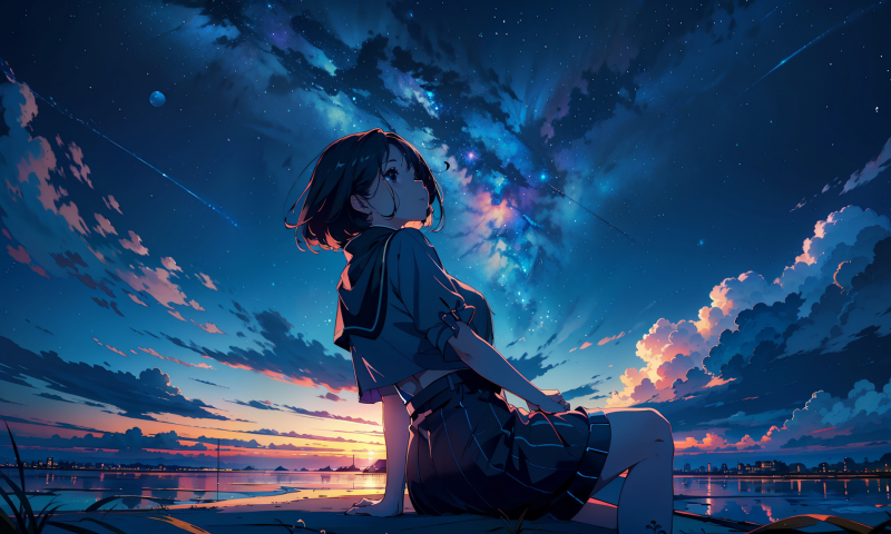 800x480 Resolution Happiest Anime Girl HD AI Art 800x480 Resolution ...