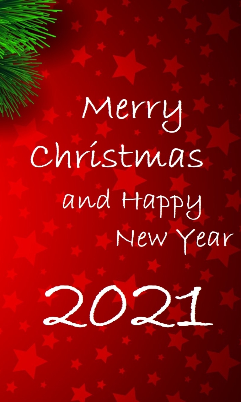 768x1280 Resolution Happy New Year Merry Christmas 2021 Greeting ...