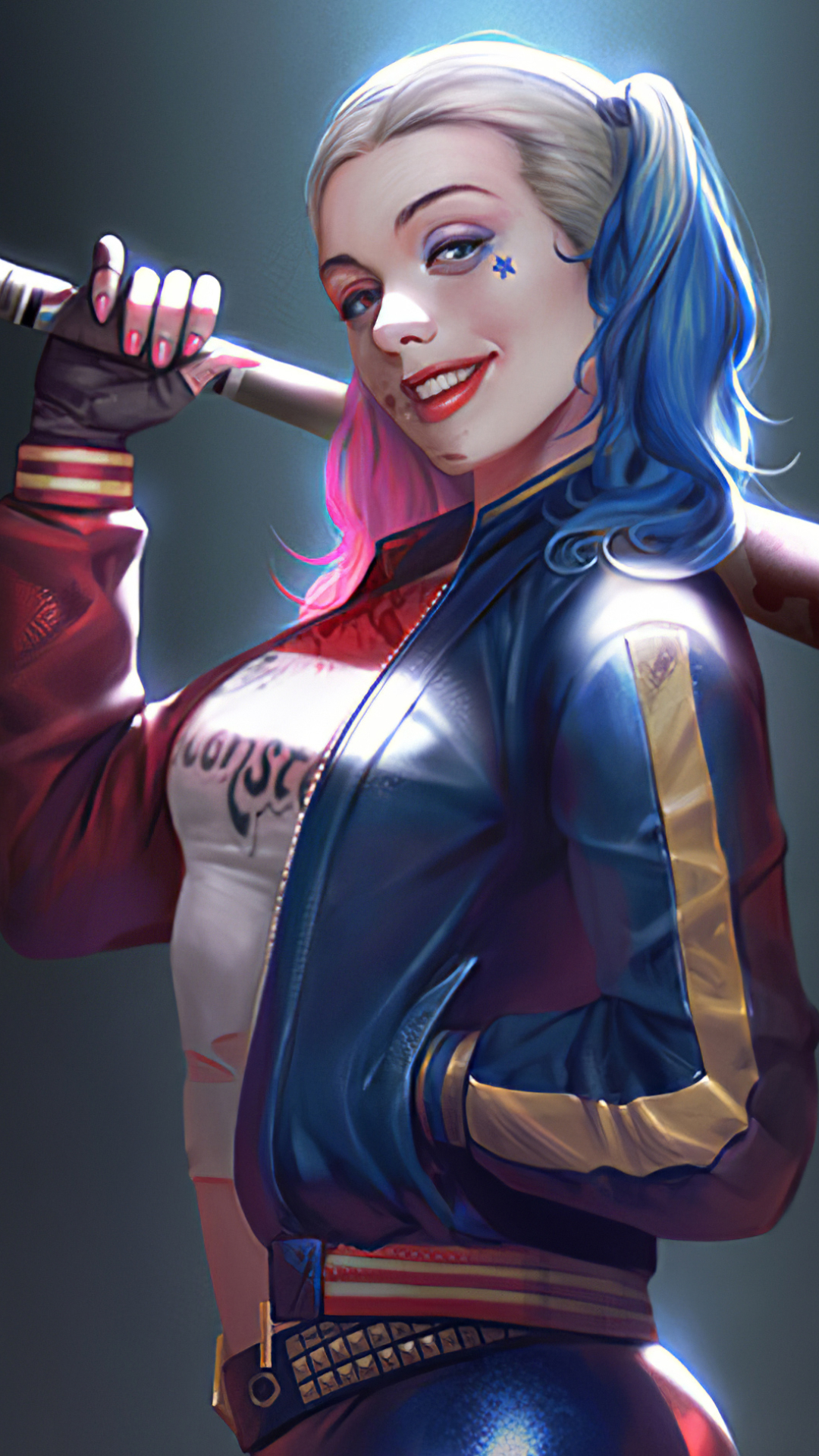 1080x1920 Harley Quinn Cute Smile Iphone 7, 6s, 6 Plus and Pixel XL