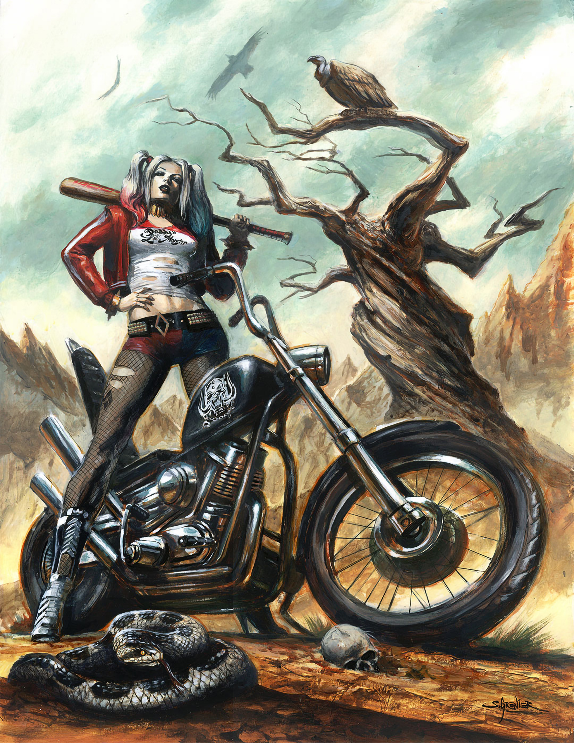 Harley Quinn in Bike Wallpaper, HD Superheroes 4K Wallpapers, Images,  Photos and Background - Wallpapers Den