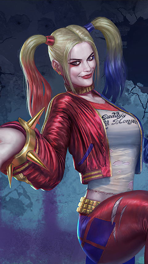 480x854 Harley Quinn with Hammer Android One Mobile Wallpaper, HD ...