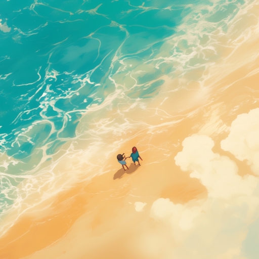 512x512 Resolution HD Together at Sandy Beach 512x512 Resolution ...