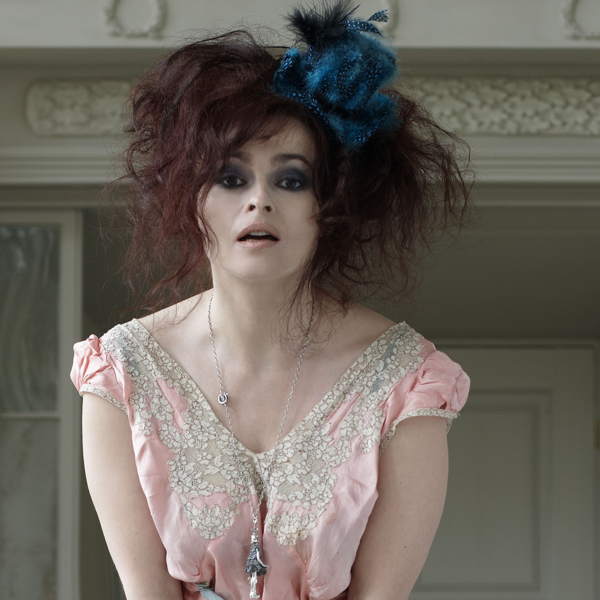 Helena Bonham Carter Pink Dress Images (2048x2048) Resolution Wallpaper.