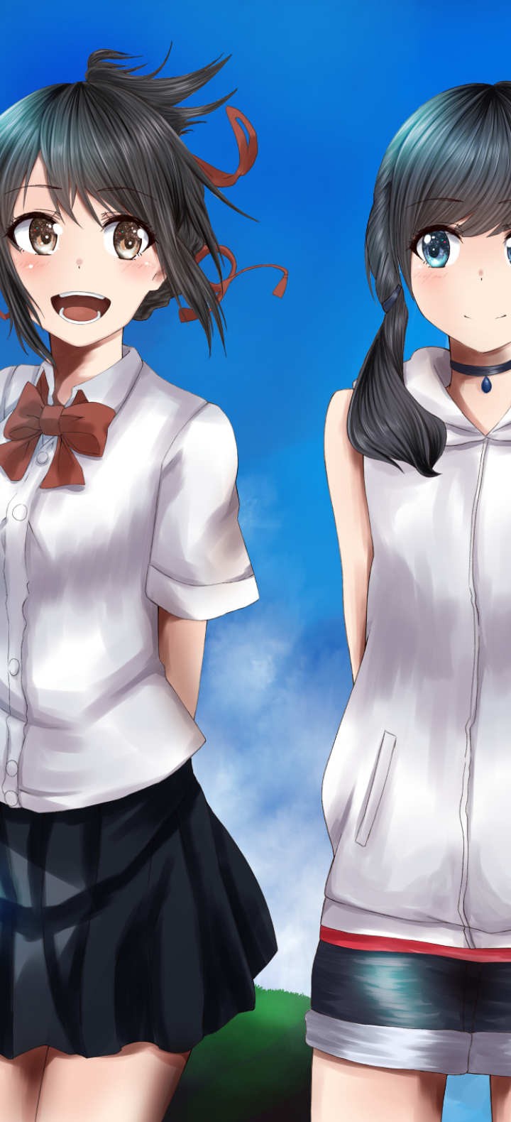 720x1580 Resolution Hina Amano And Mitsuha Miyamizu 720x1580 Resolution Wallpaper Wallpapers Den