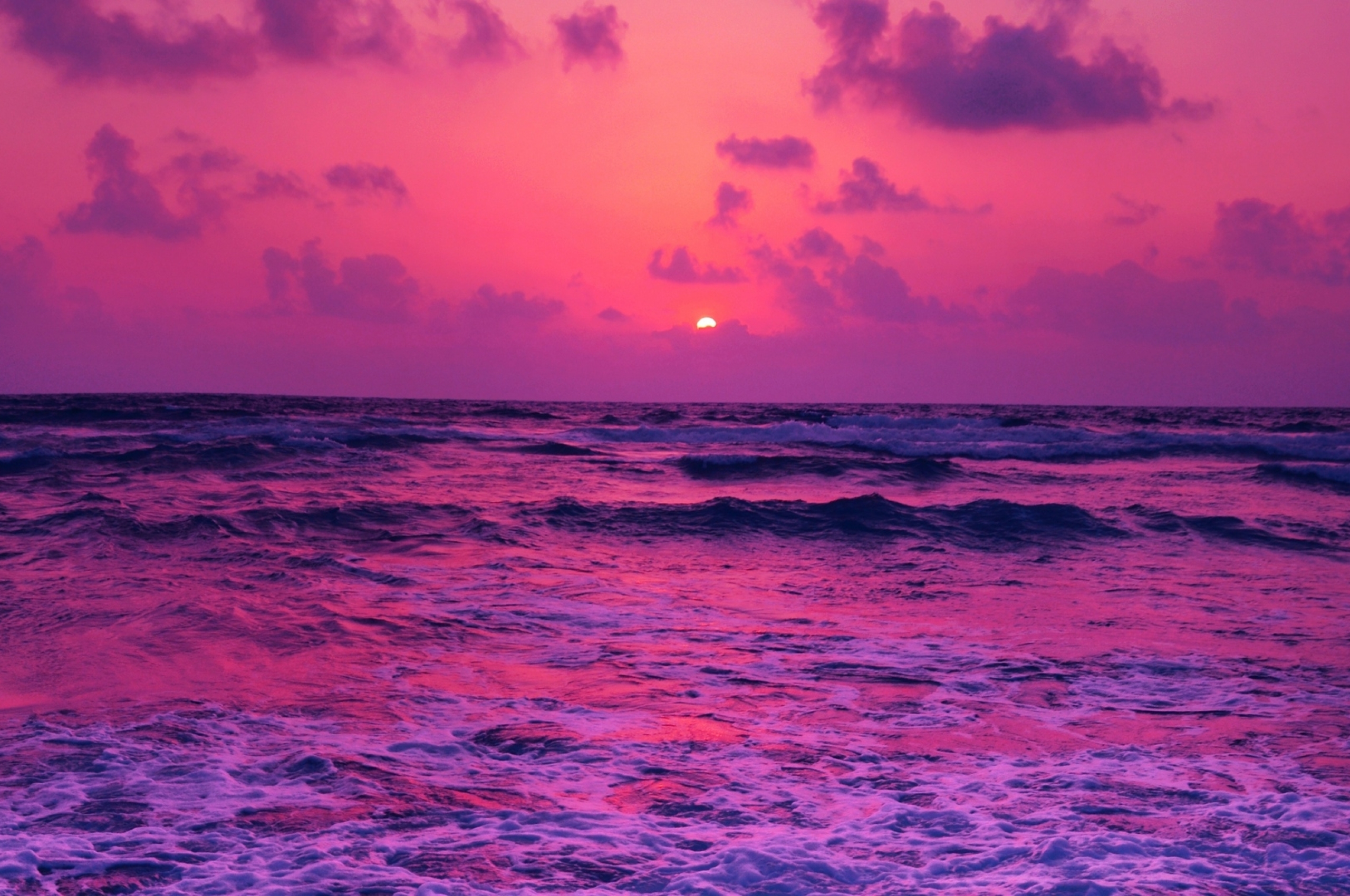 2560x1700 Resolution Horizon Pink Sunset Near Sea Chromebook Pixel ...