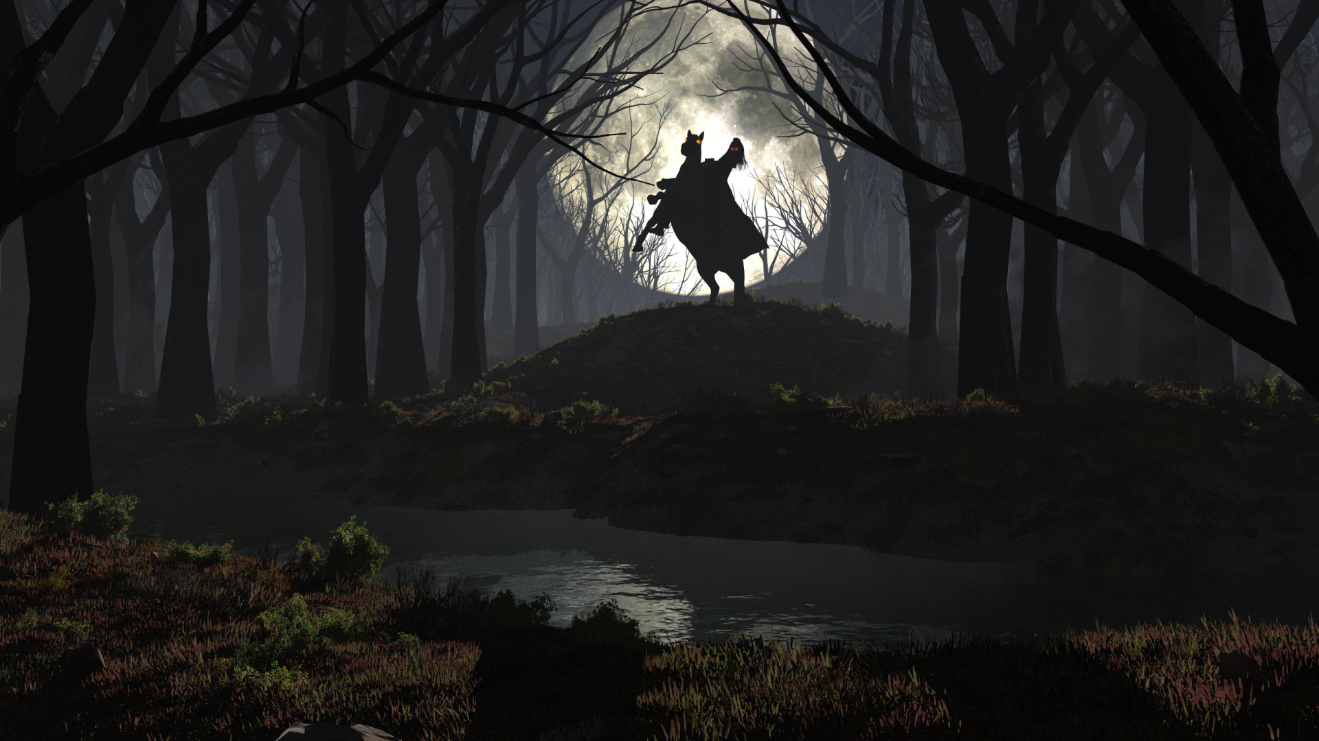 1920x1080 Horseman In Forest Dark Night 1080P Laptop Full HD Wallpaper, HD  Nature 4K Wallpapers, Images, Photos and Background - Wallpapers Den
