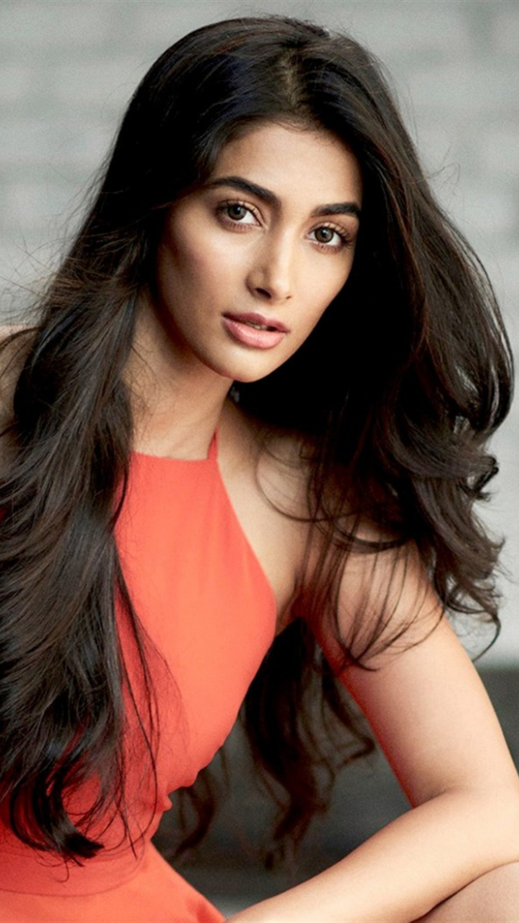 Hot Pooja Hegde In Red, Full HD Wallpaper