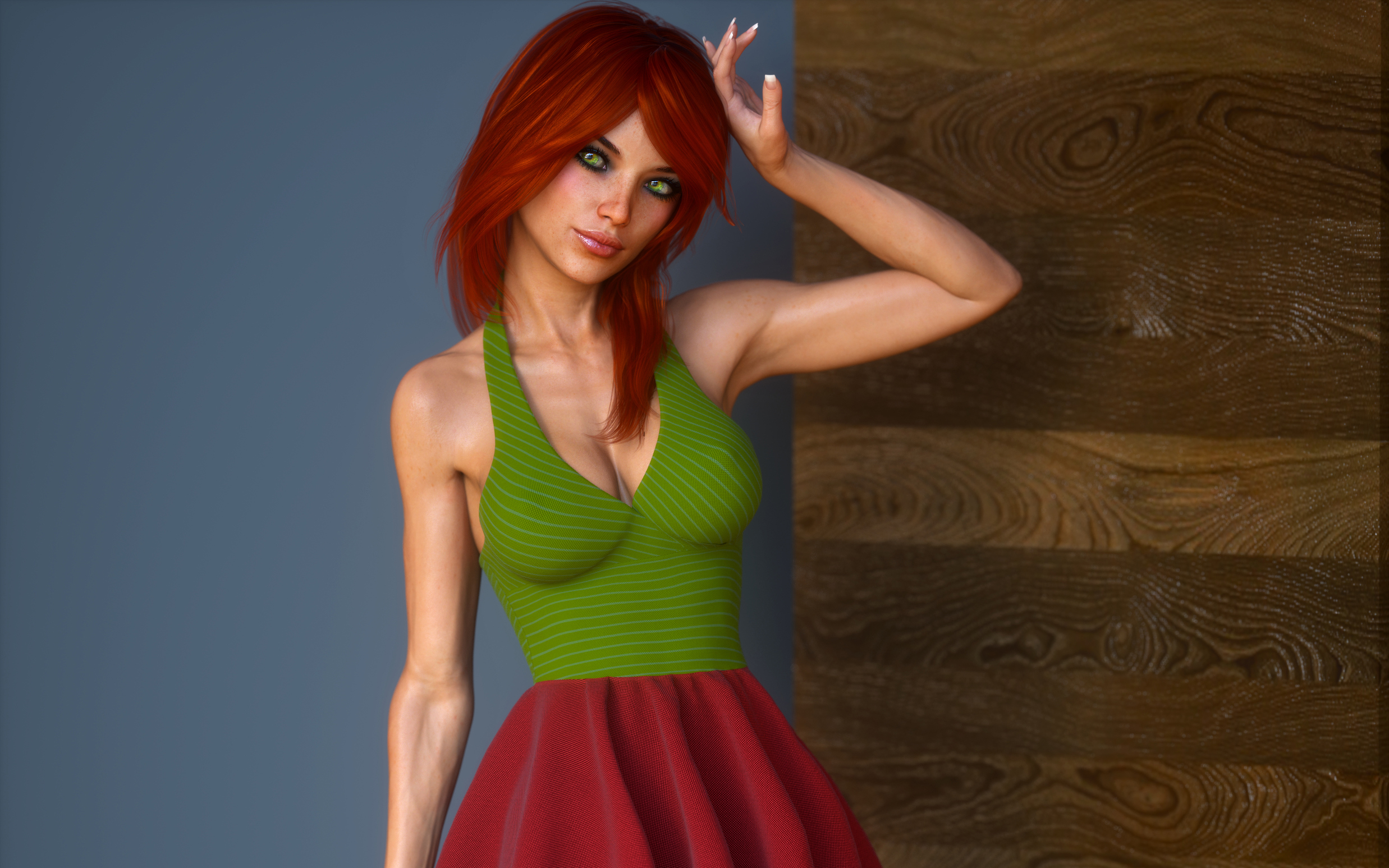 Hot 3D Girl 3d girl  hot red dress HD wallpaper  Pxfuel