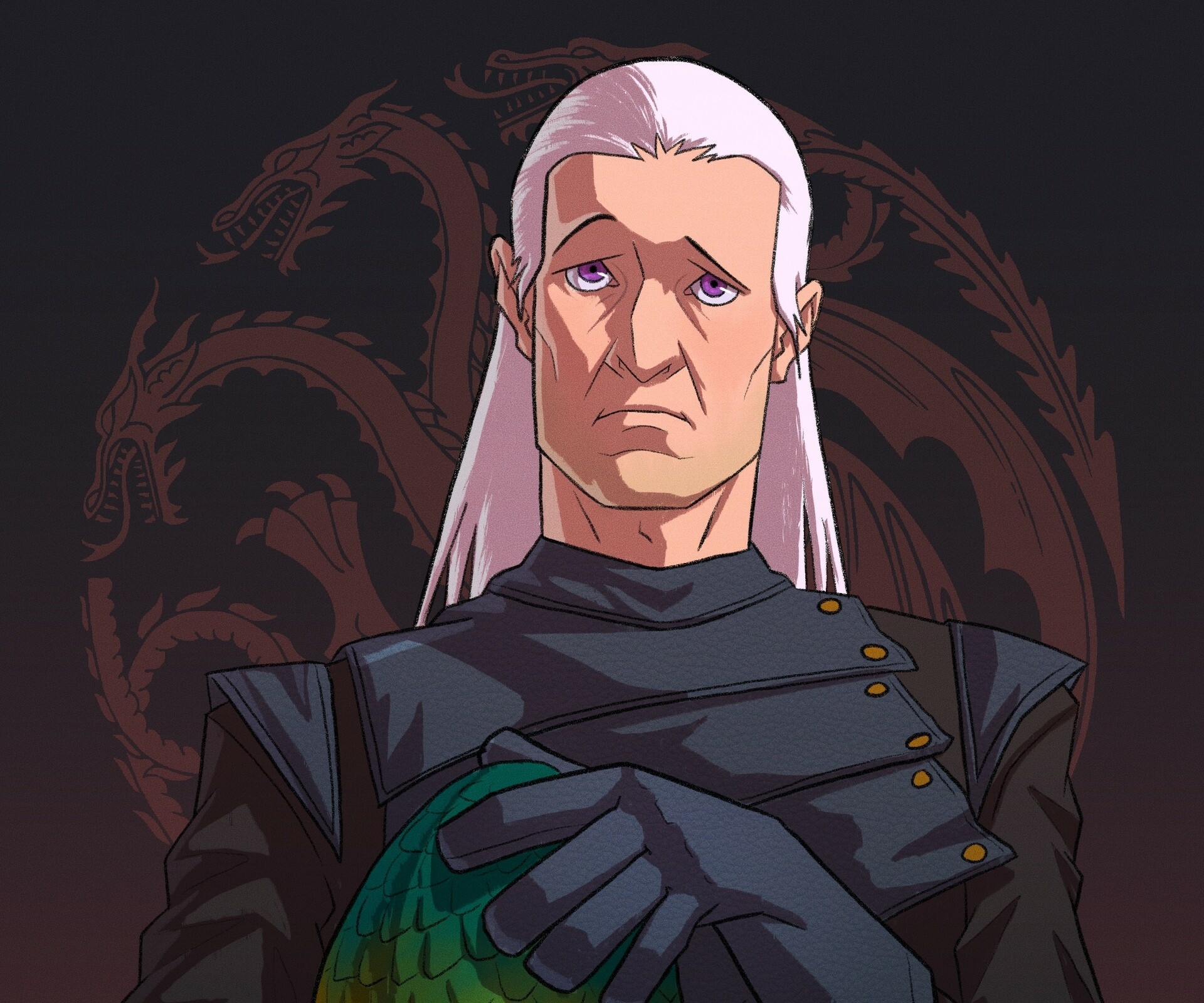 2048x204820 House of the Dragon HD Daemon Targaryen Cartoon Art