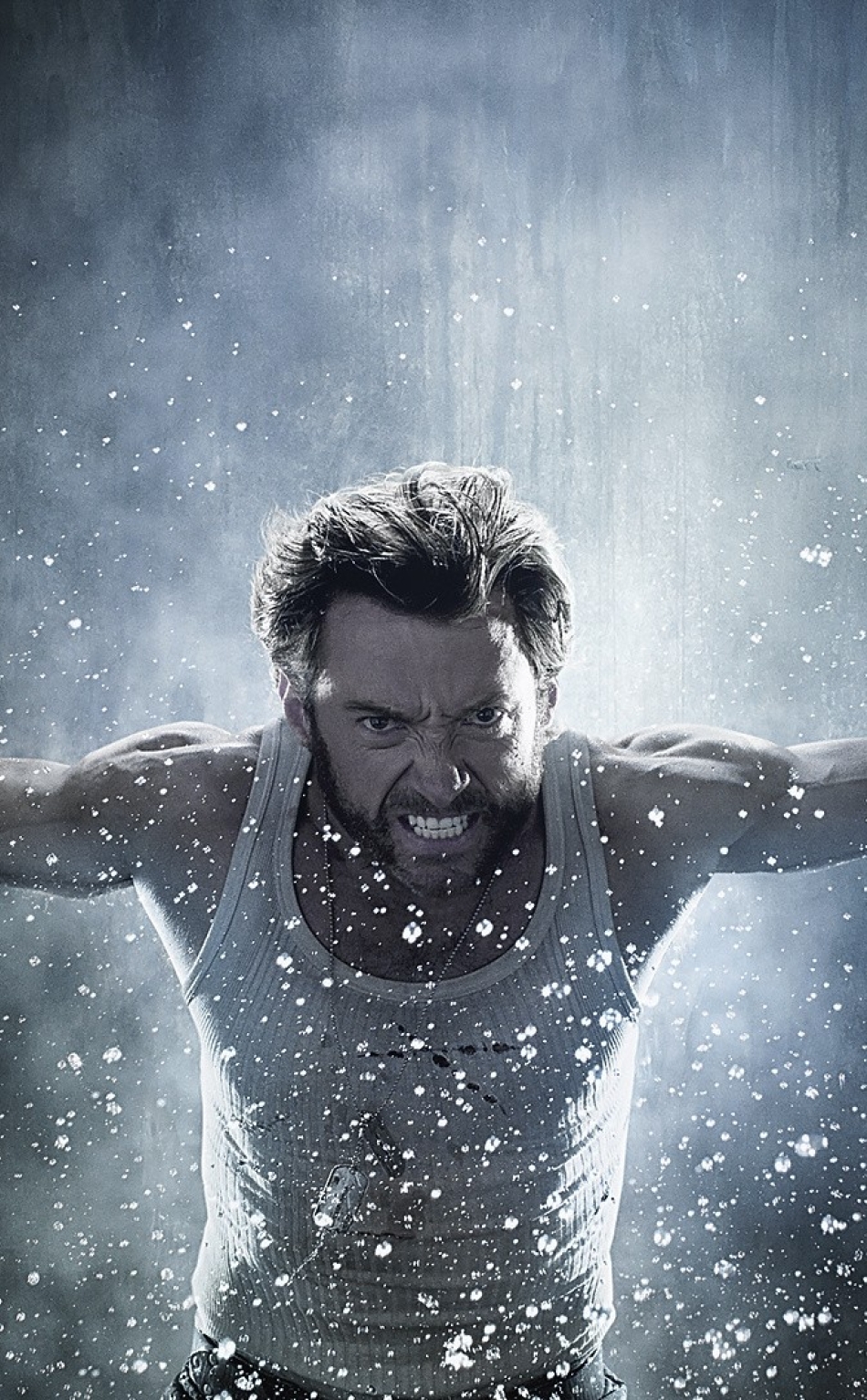 950x1534 Hugh Jackman Angry Wolverine Wallpaper 950x1534