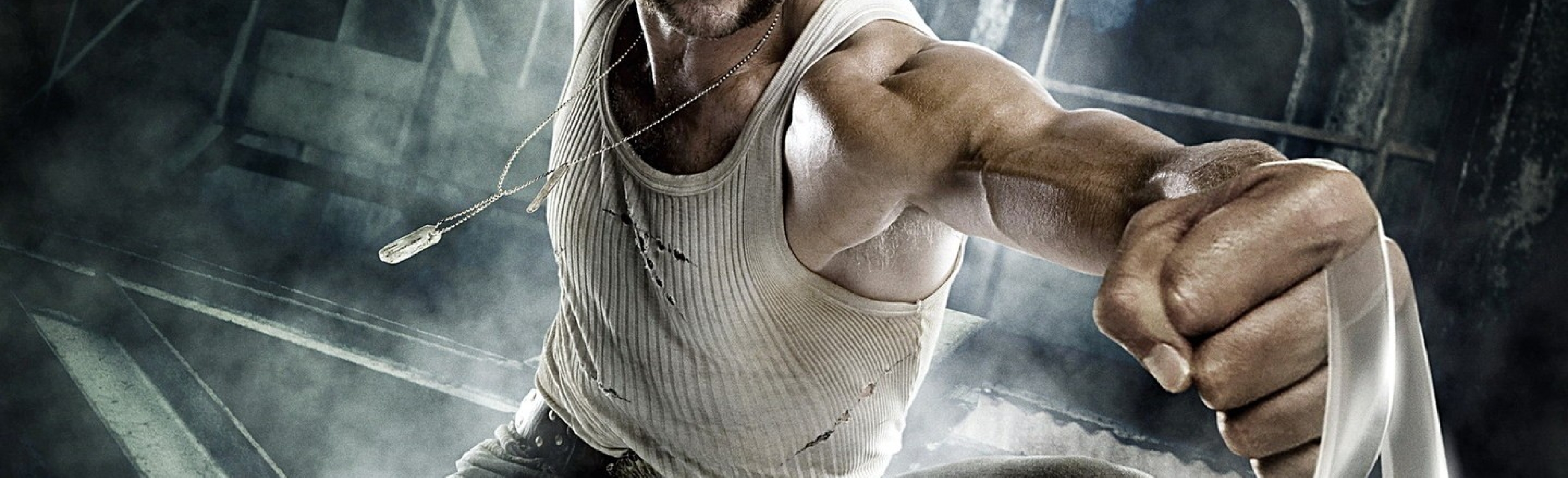 3540x1080 Resolution Hugh Jackman As Wolverine Abstract wallpaper — free download