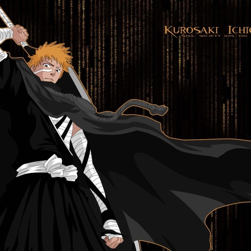 512x512 ichigo kurosaki, guy, kimono 512x512 Resolution Wallpaper, HD ...