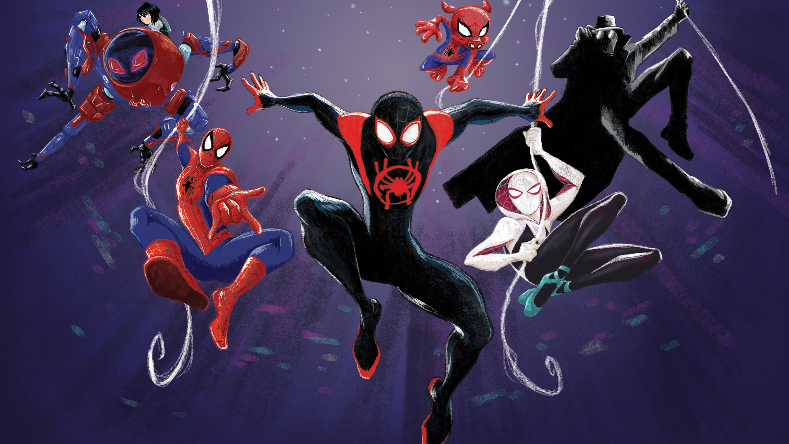 2560x1440 Into The Spider-Verse 2 Art 1440P Resolution Wallpaper, HD