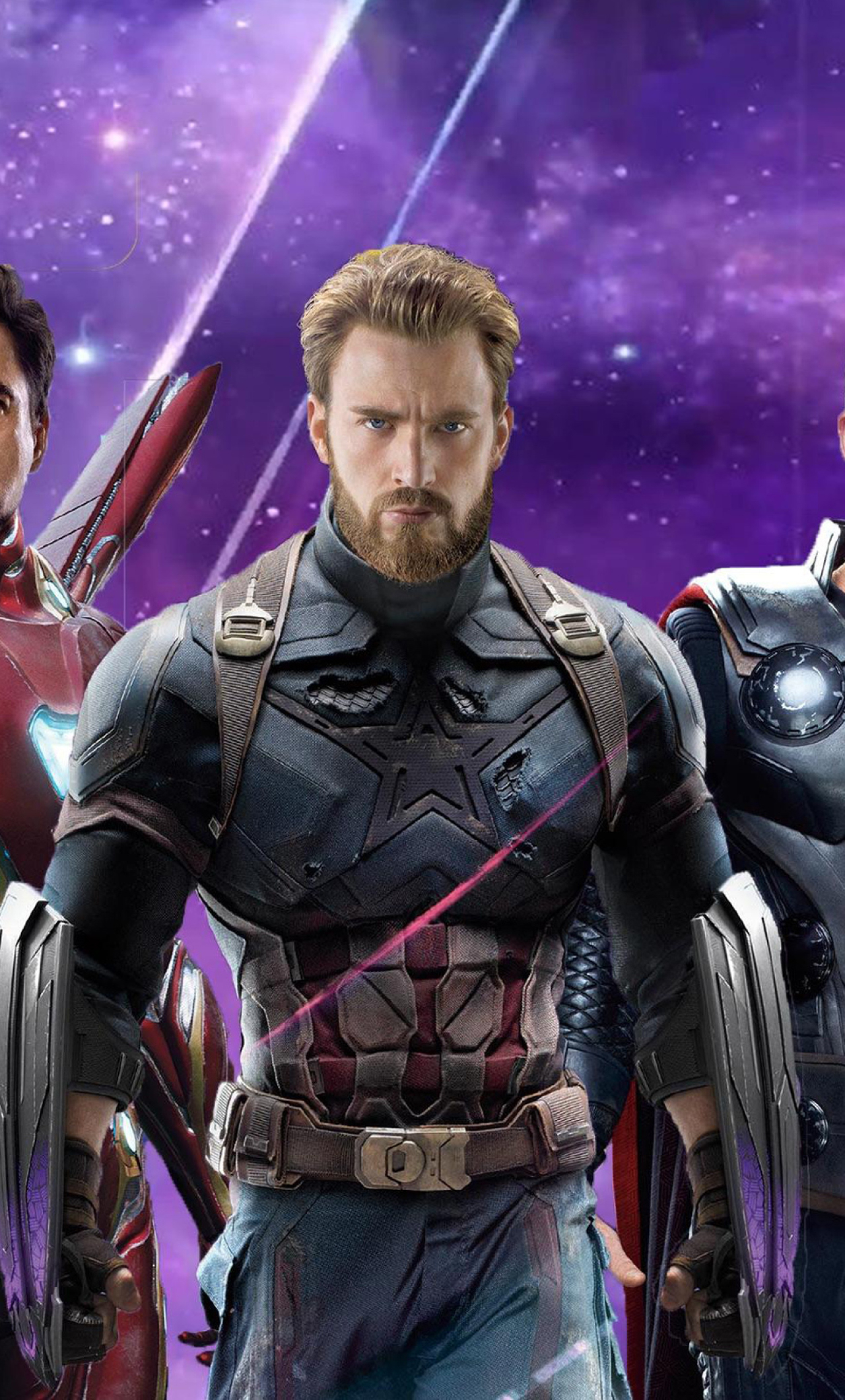 1280x2120 Iron Man Captain America Thor In Avengers Infinity