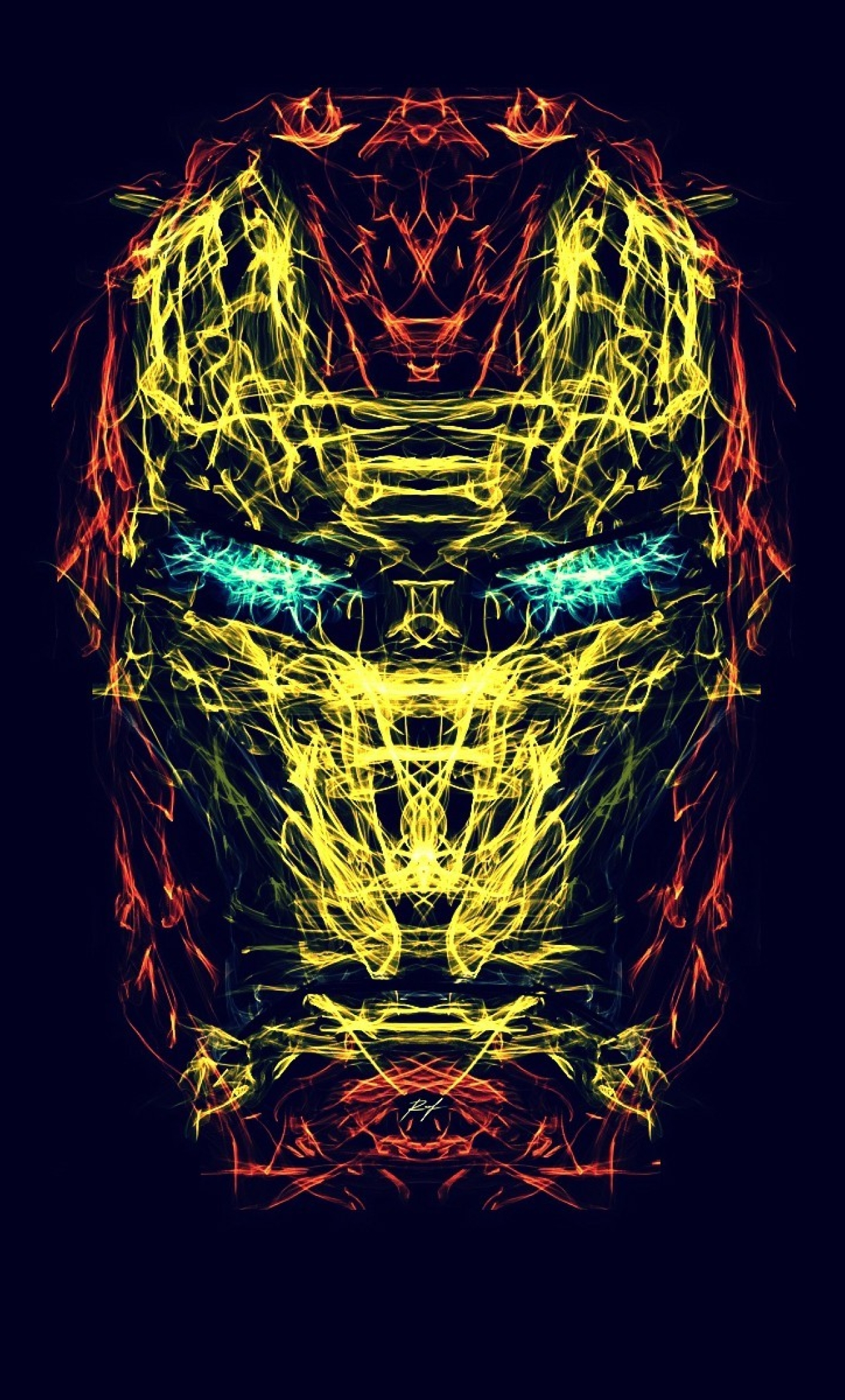 Download Iron Man Creative Abstract Art 1280x2120 Resolution Full