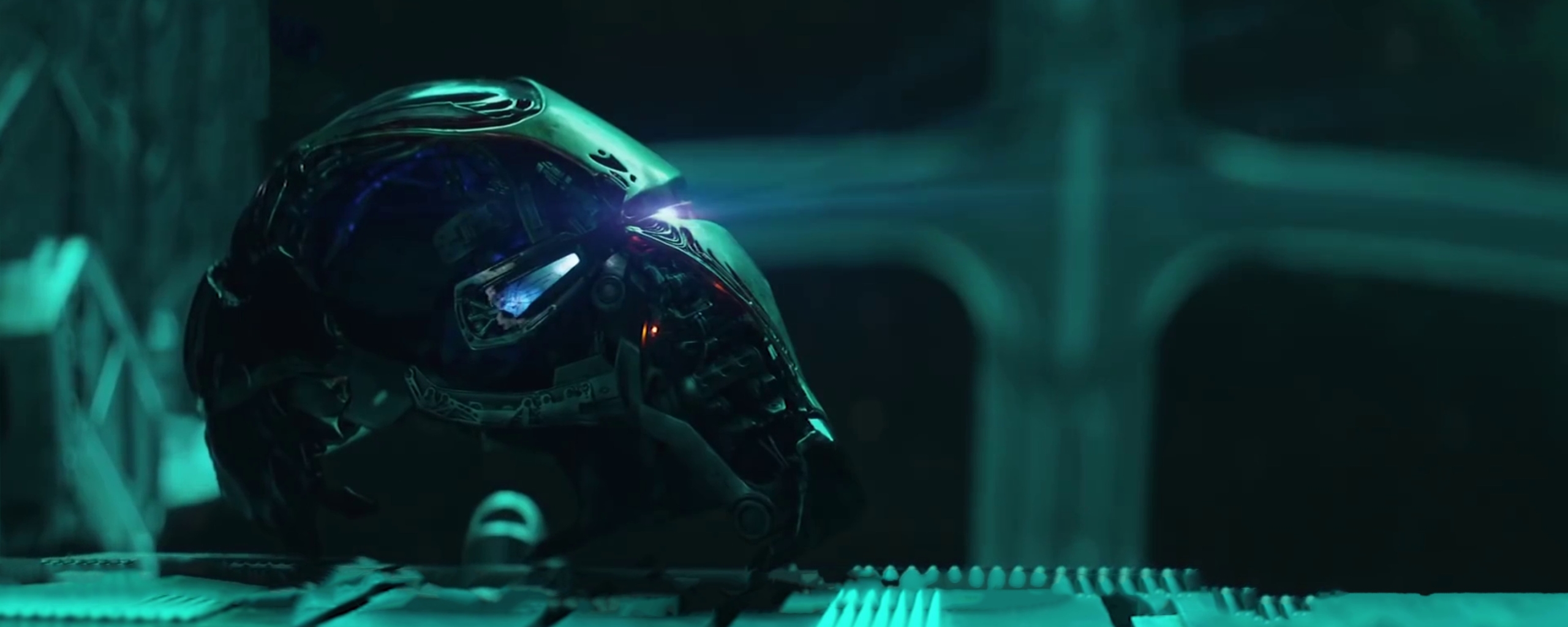 2560x1024 Iron Man Helmet From Avengers Endgame 2560x1024 ...