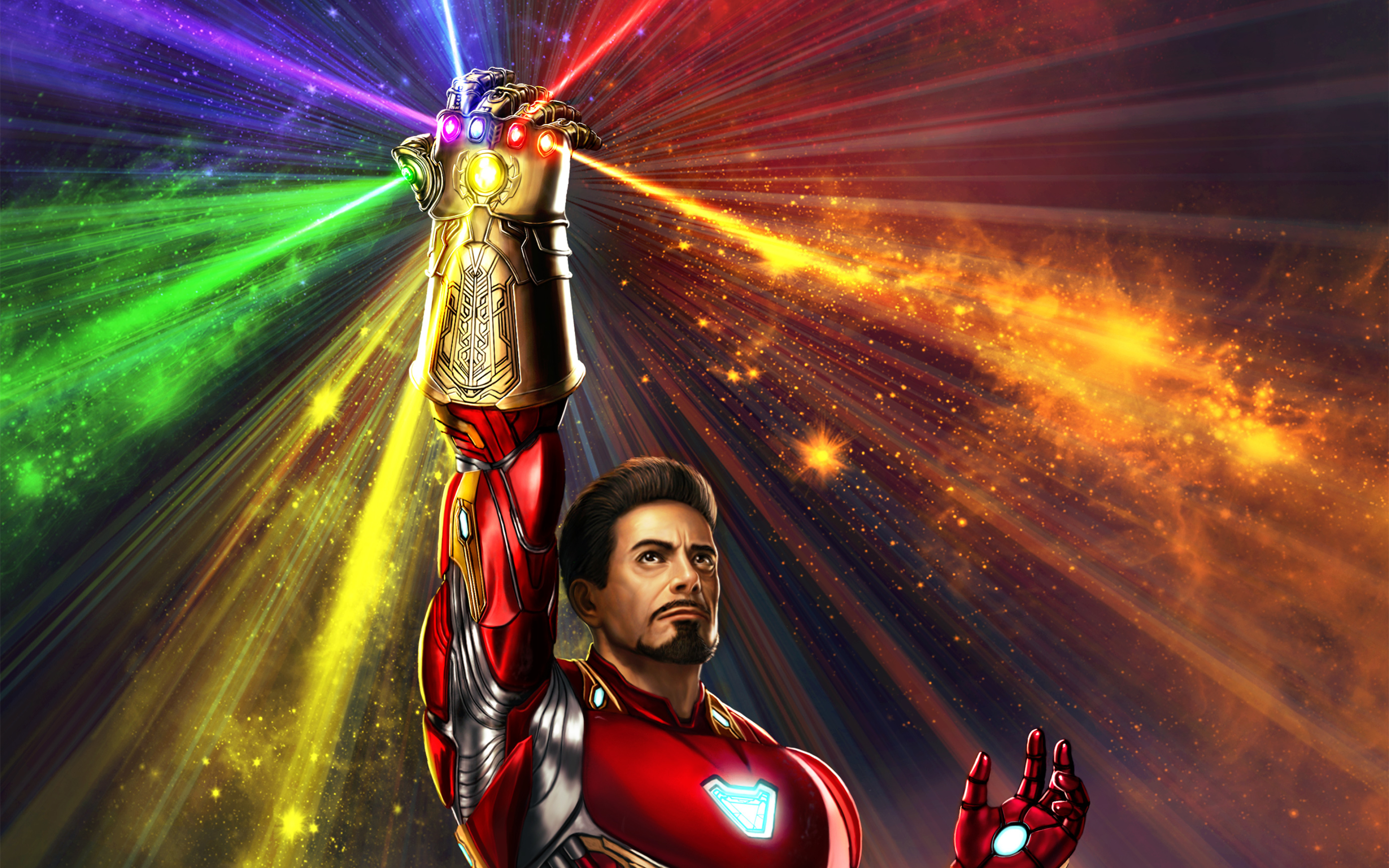 Iron Man Infinity Gauntlet (3840x2400) Resolution Wallpaper.