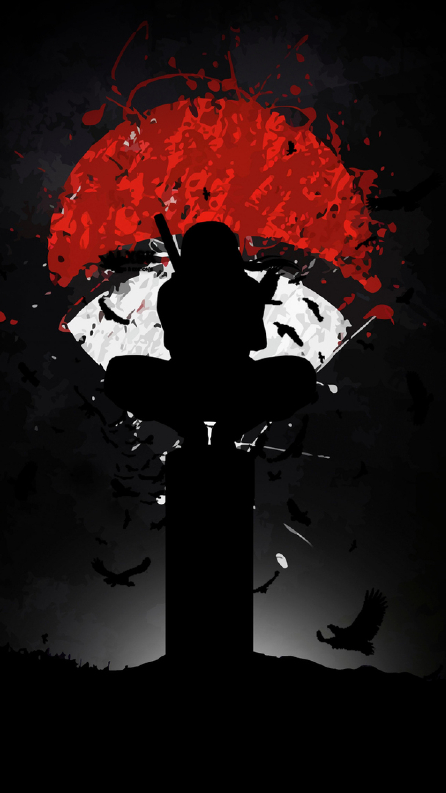 1440x2560 Resolution Itachi Uchiha Naruto HD Dark Samsung Galaxy S6,S7