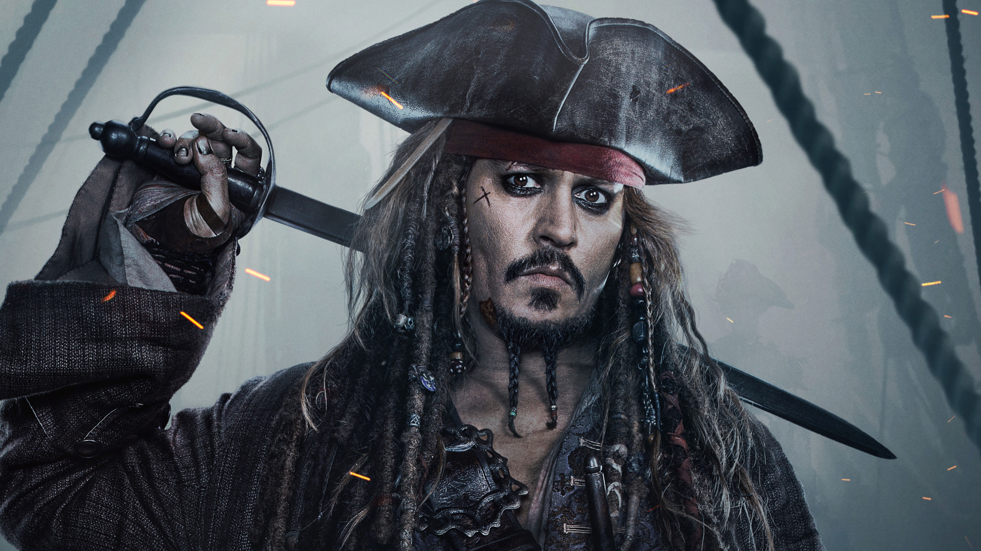 1920x1080 Resolution Jack Sparrow In Pirates Of The Caribbean Dead Men ...