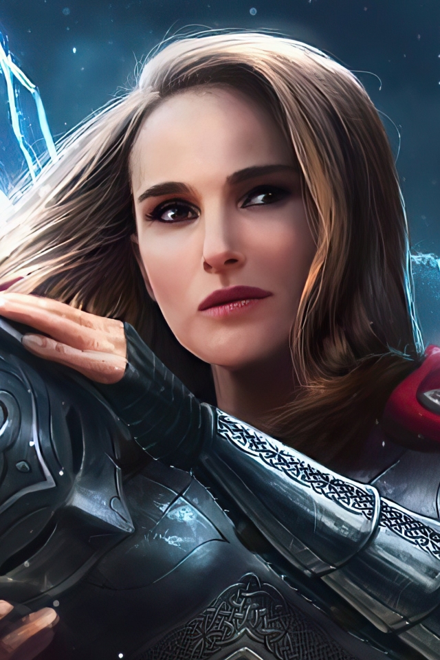 640x960 Resolution Jane Foster Art Thor Love And Thunder Iphone 4