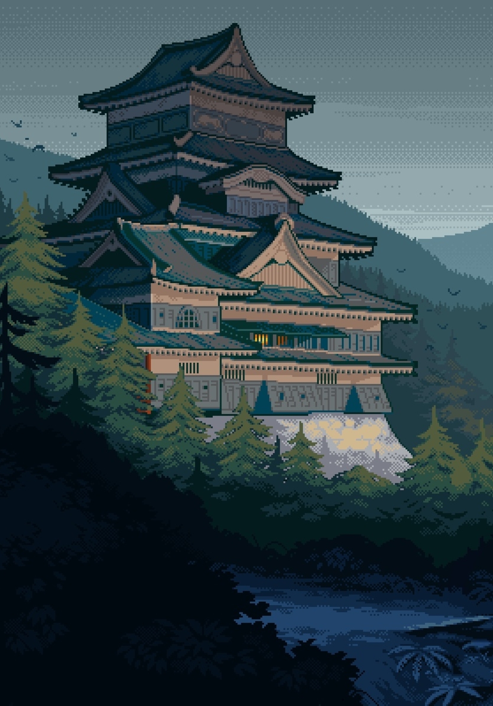 1668x2388 Japanese Castle Pixel Art 1668x2388 Resolution Wallpaper, HD  Artist 4K Wallpapers, Images, Photos and Background - Wallpapers Den