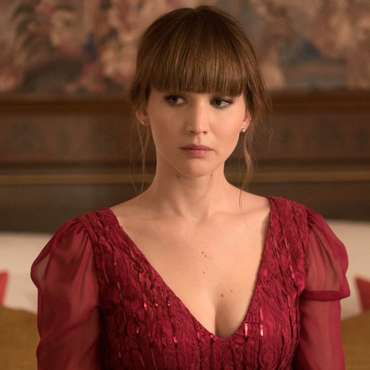 1280x1280 Resolution Jennifer Lawrence Red Sparrow Still 1280x1280 — free download