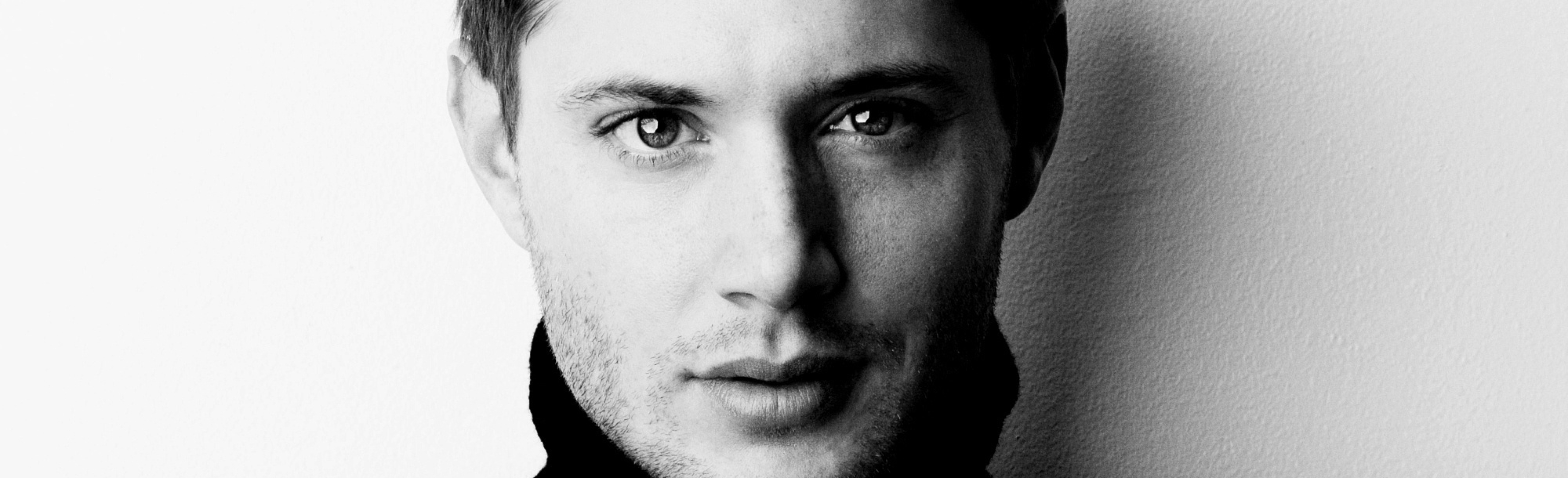 3540x1080 Resolution Jensen Ackles Black And White Images 3540x1080 ...