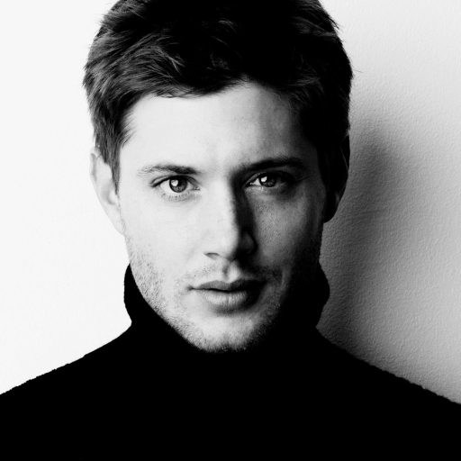 512x512 Resolution Jensen Ackles Black And White Images 512x512 ...