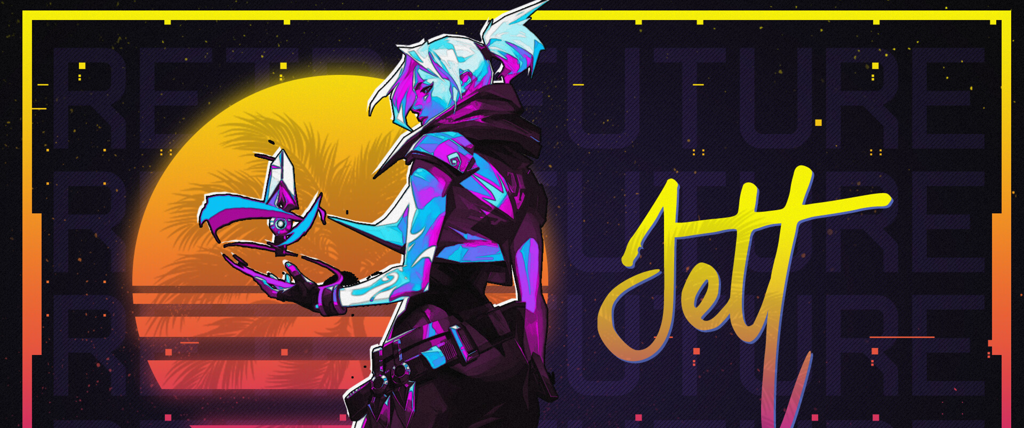 3440x1440 Jett Valorant Neon Art 3440x1440 Resolution Wallpaper, HD Games  4K Wallpapers, Images, Photos and Background - Wallpapers Den