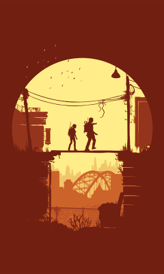240x400 Joel and Ellie The Last Of Us Minimal Acer E100,Huawei,Galaxy S ...