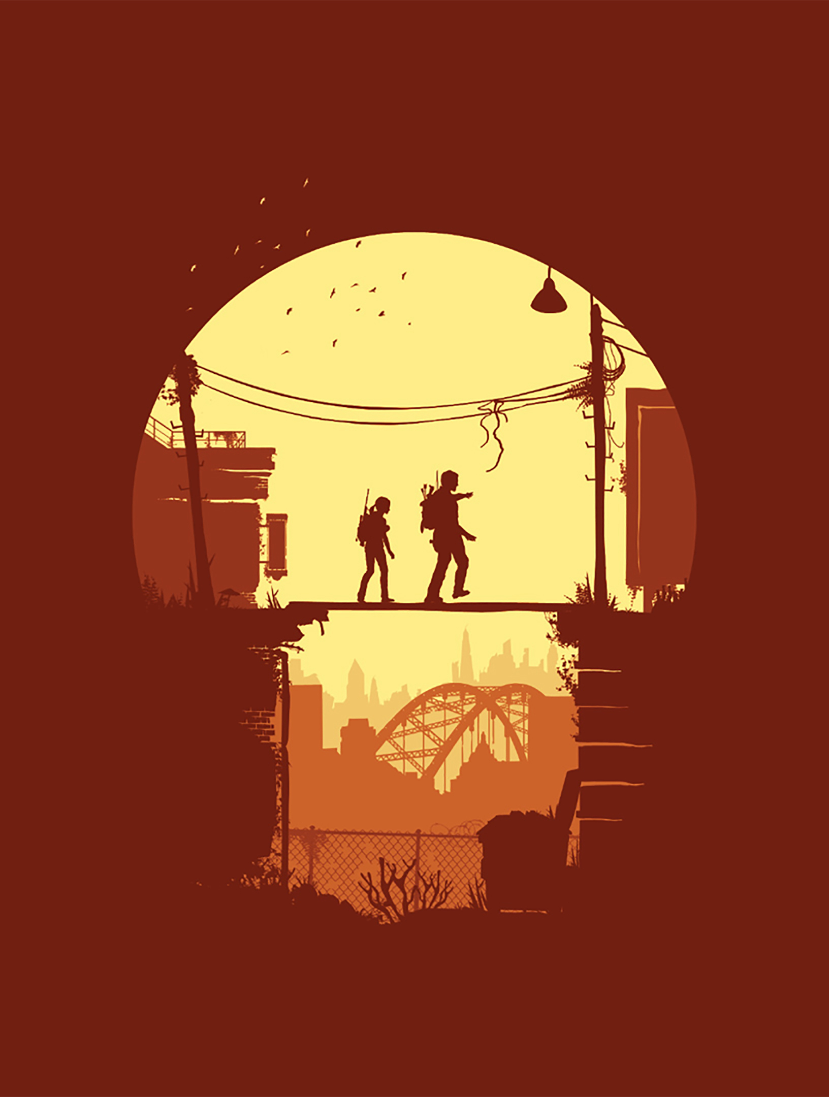 3400x4500 Joel and Ellie The Last Of Us Minimal 3400x4500 Resolution  Wallpaper, HD Minimalist 4K Wallpapers, Images, Photos and Background -  Wallpapers Den