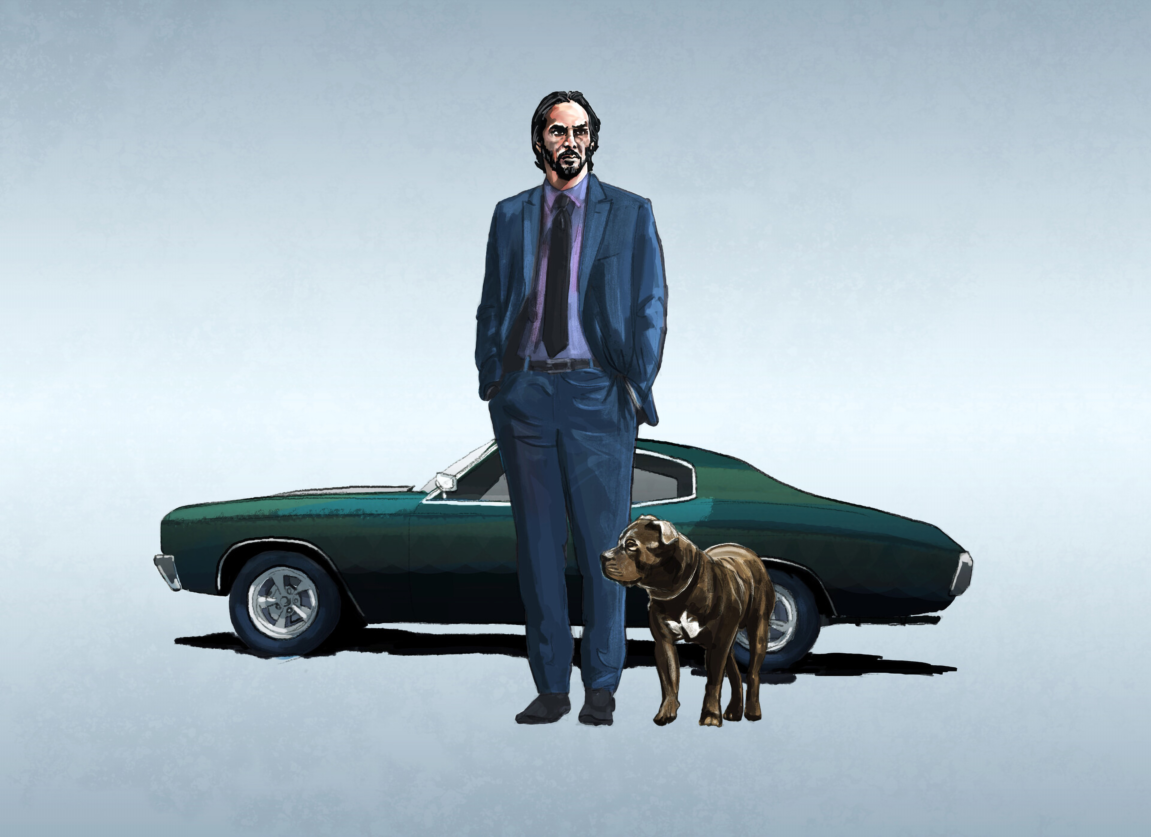 John Wick with Mustang Wallpaper, HD Movies 4K Wallpapers, Images, Photos  and Background - Wallpapers Den