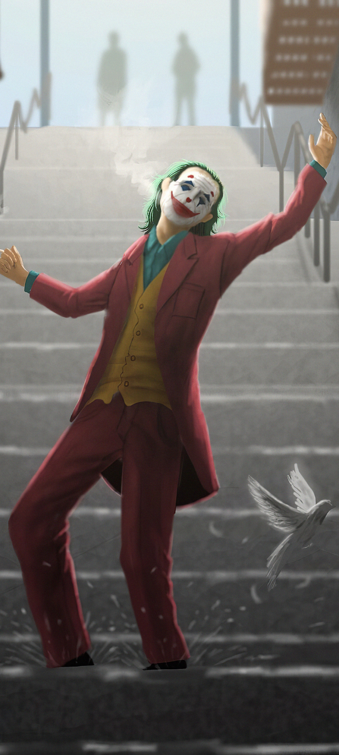 1080x2400 Joker Dance On Stairs 1080x2400 Resolution Wallpaper, HD