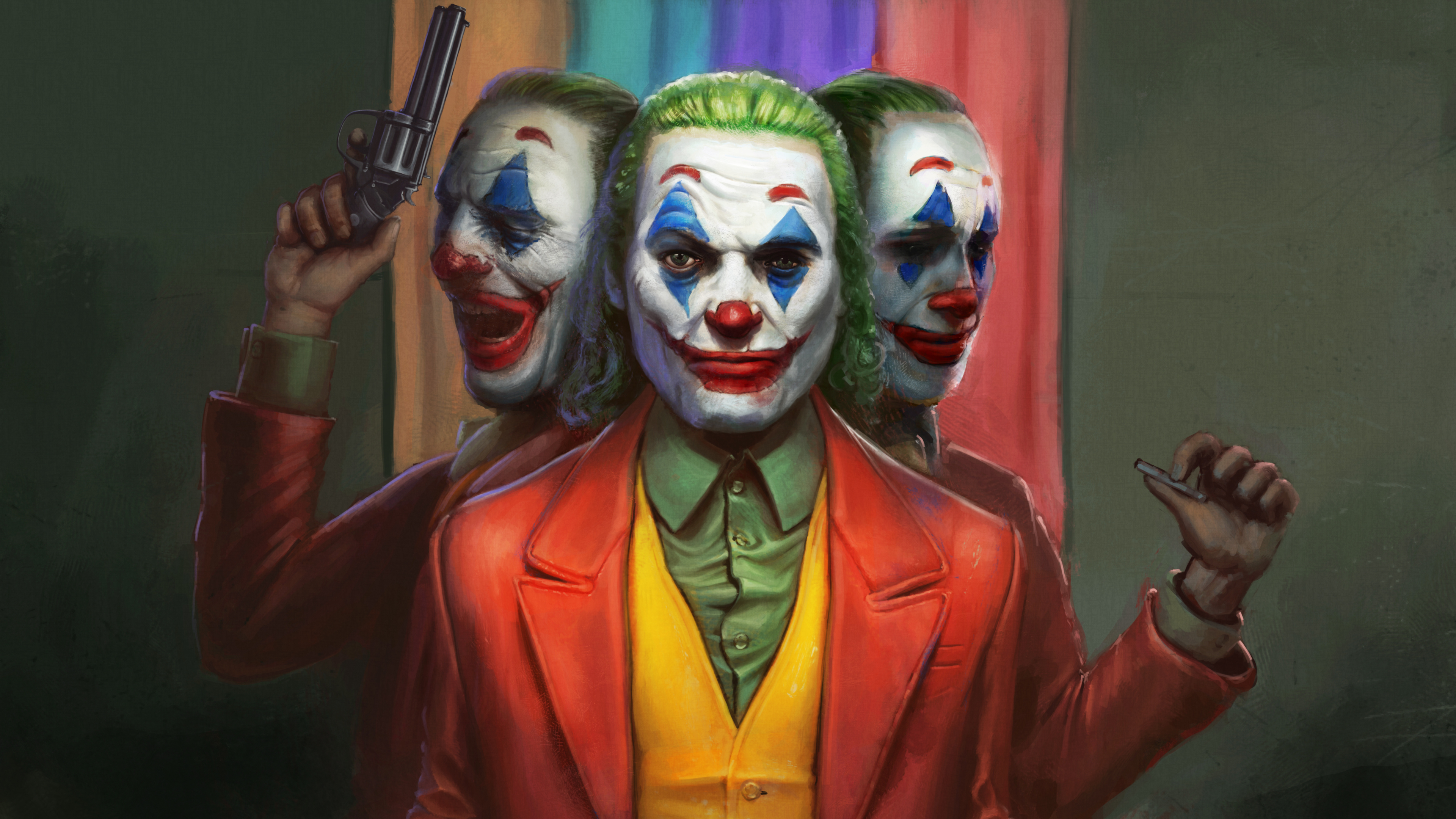Download 3840x2160 Joker Faces 5k 4k Wallpaper Hd Superheroes 4k Wallpapers Images Photos And Background Wallpapers Den