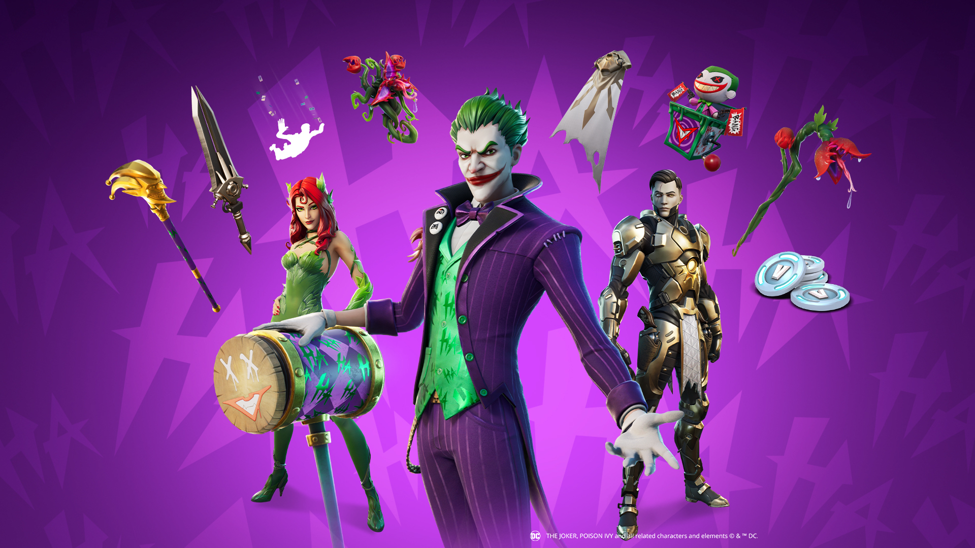 2560x1440 Joker Midas Rex And Poison Ivy Fortnite 2560x1440 Resolution Wallpaper Hd Games 4k Wallpapers Images Photos And Background Wallpapers Den