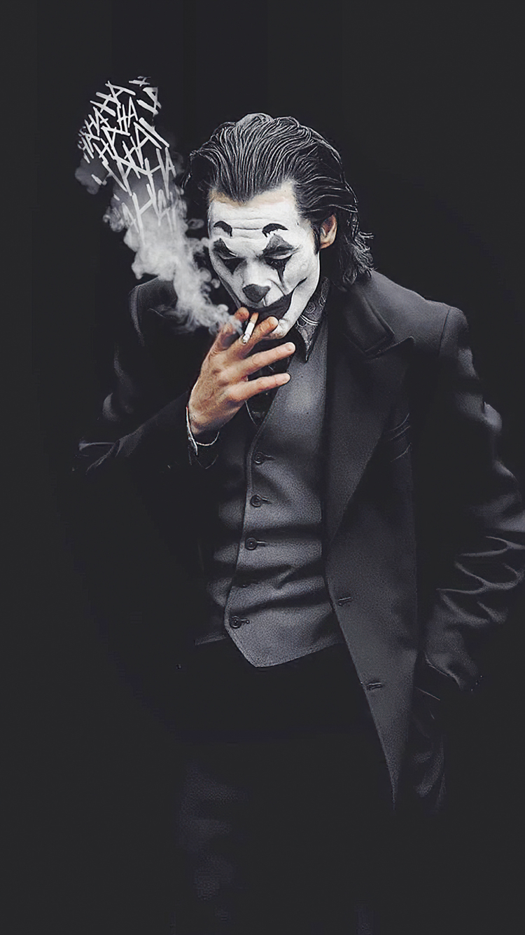 750x1334 Joker  Smoking Monochrome iPhone  6 iPhone  6S 