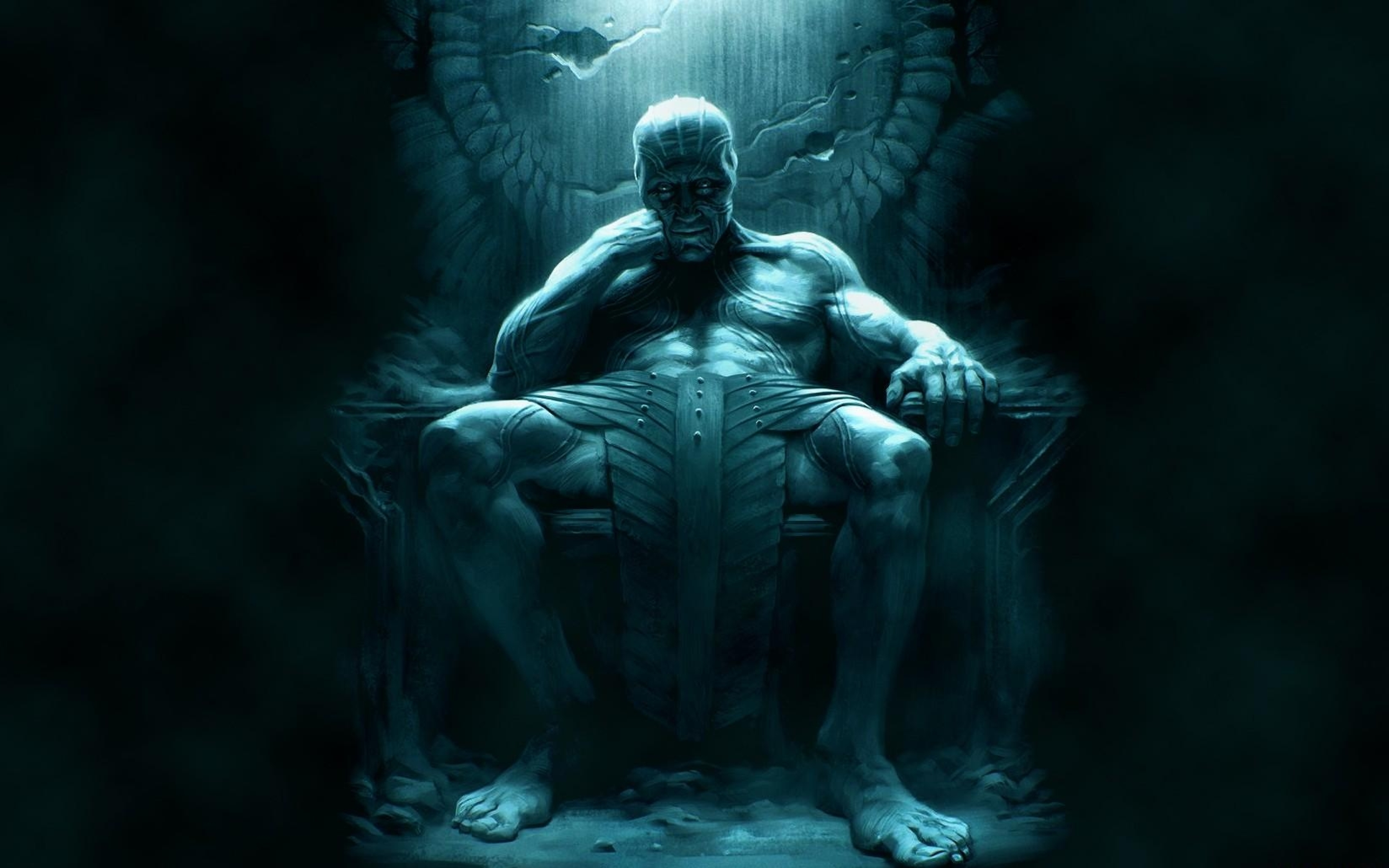 Сидит на огромном черном. Ётунхейм трон. Человек на троне. Демон на троне. Темная фигура на троне.